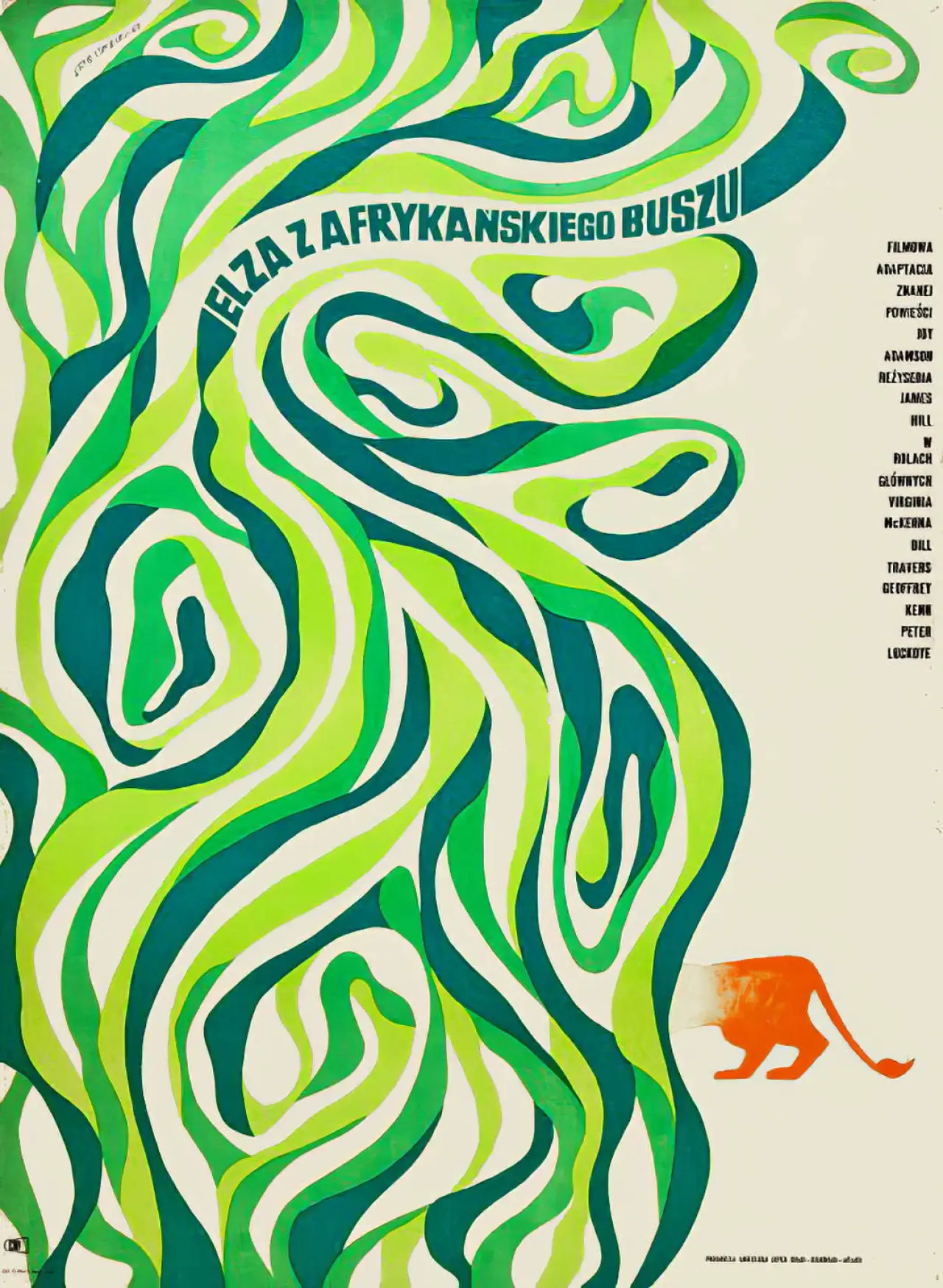 Plakat filmowy "Elza z afrykańskiego buszu"