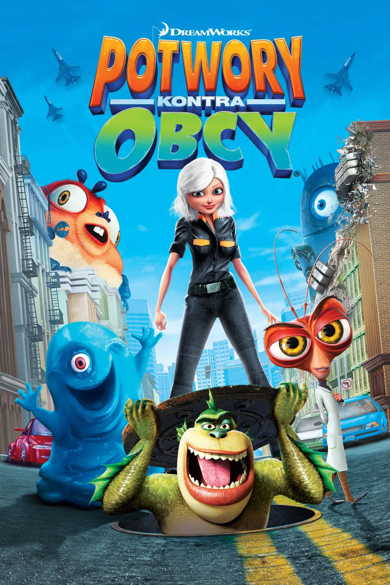 Plakat filmowy "Potwory kontra Obcy"