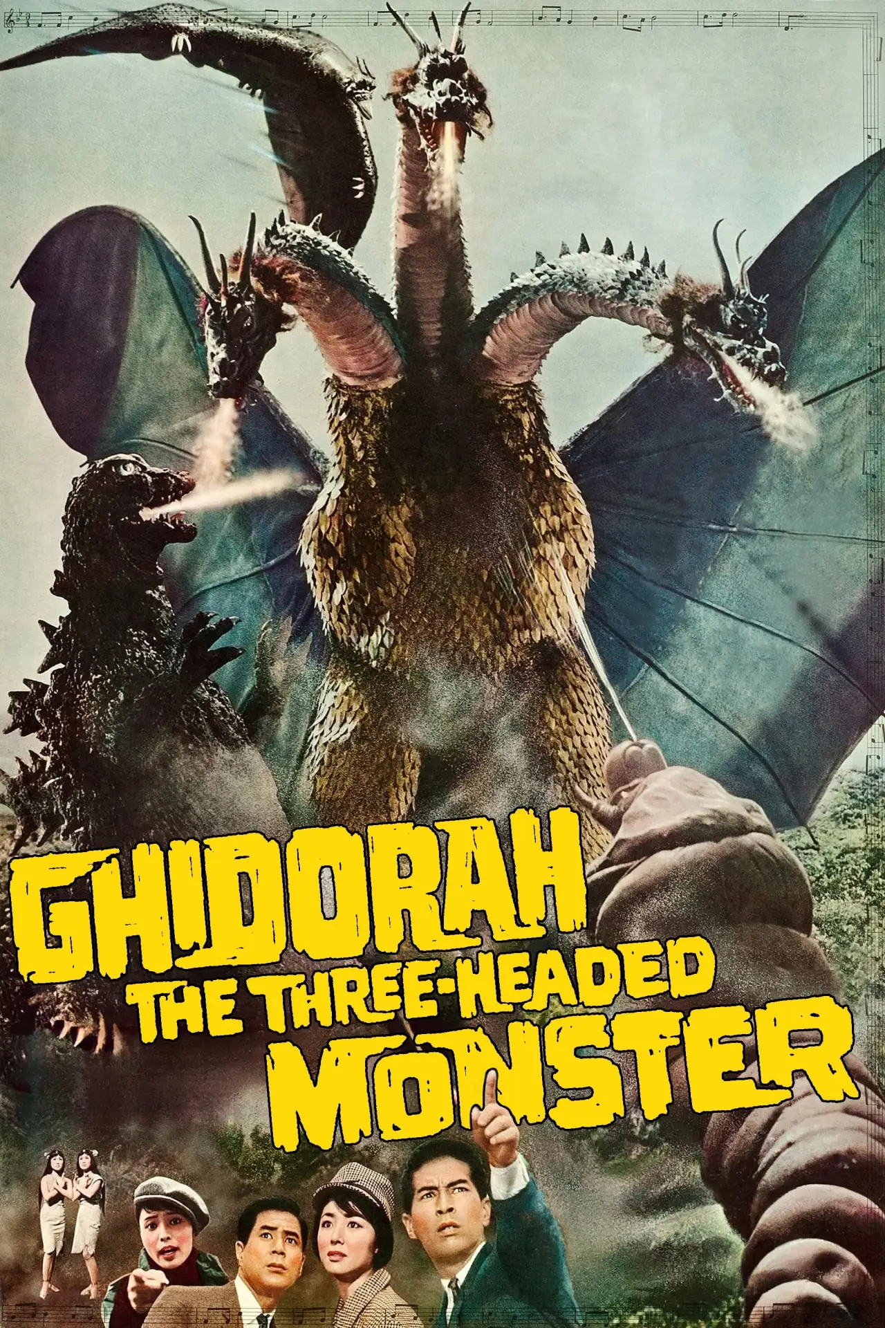 Plakat filmowy "Ghidorah - Trójgłowy potwór"