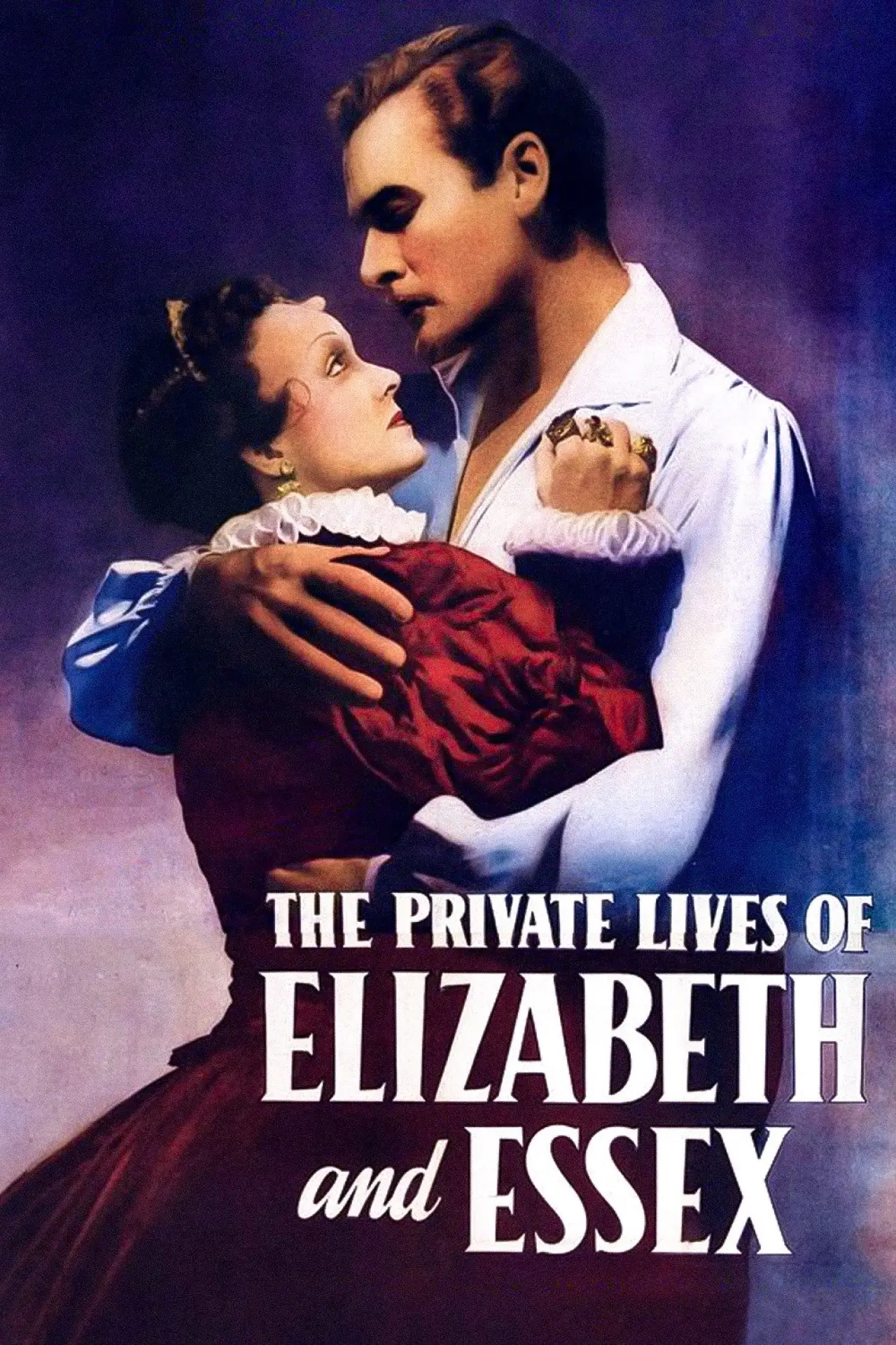 Plakat filmowy "Prywatne życie Elżbiety i Essexa"