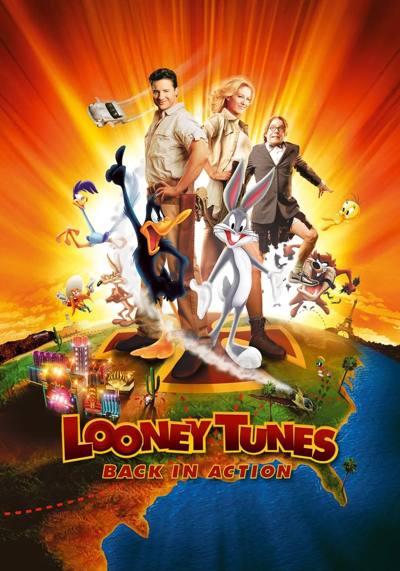 Plakat filmowy "Looney Tunes znowu w akcji"