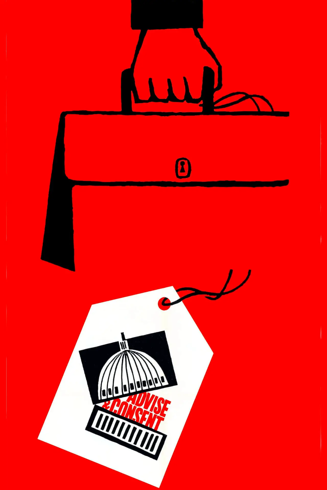 Plakat filmowy "Burza nad Waszyngtonem"