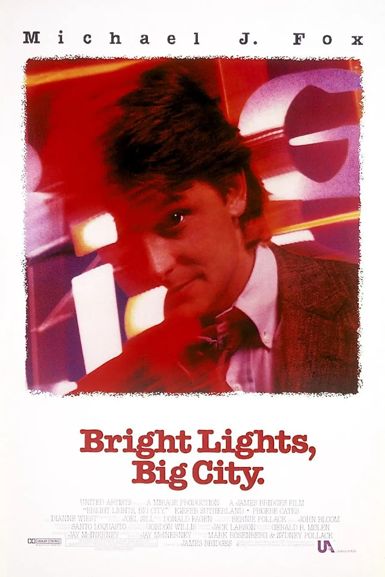 Plakat filmowy "Jasne światła, wielkie miasto"