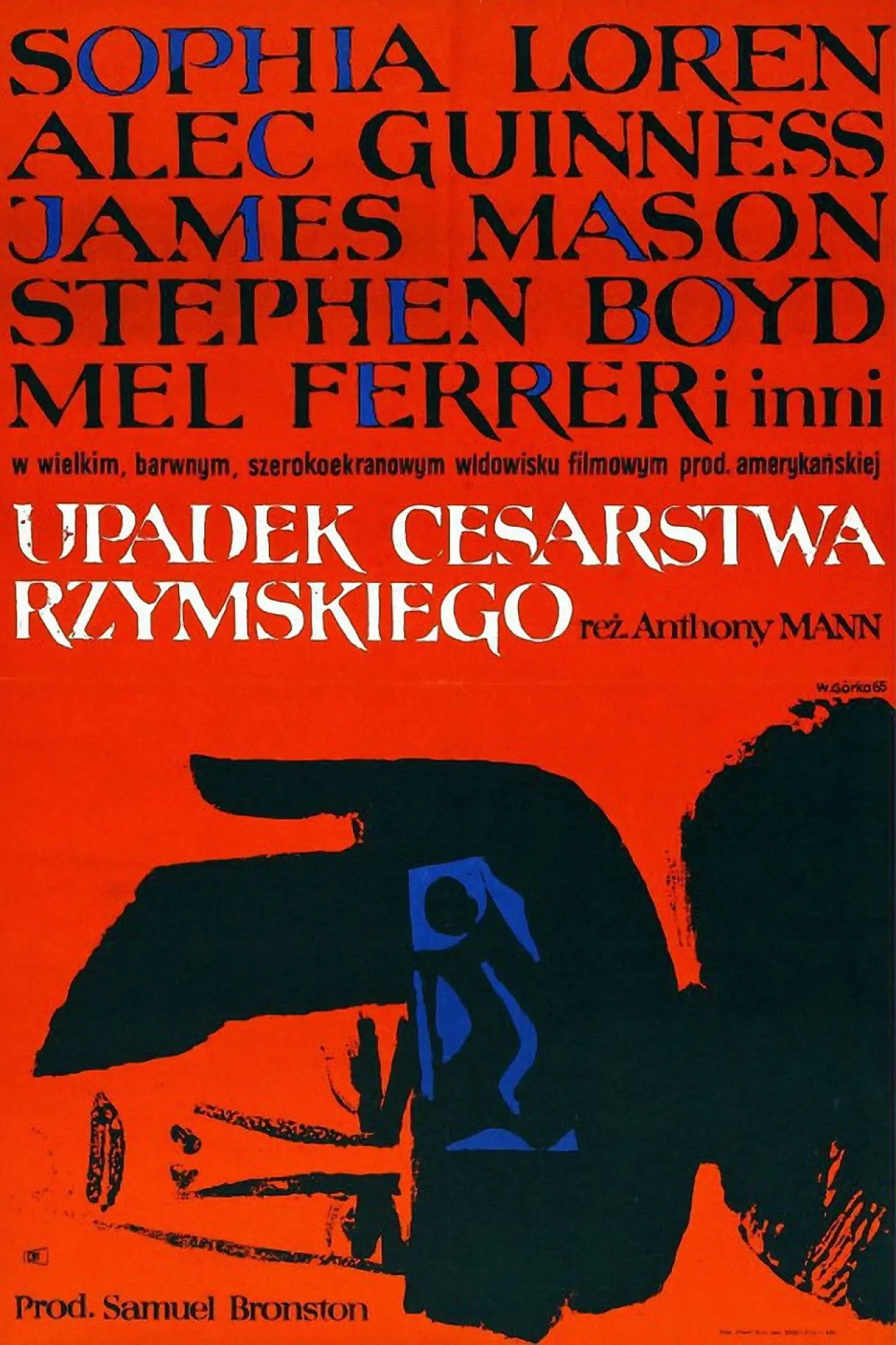 Plakat filmowy "Upadek Cesarstwa Rzymskiego"