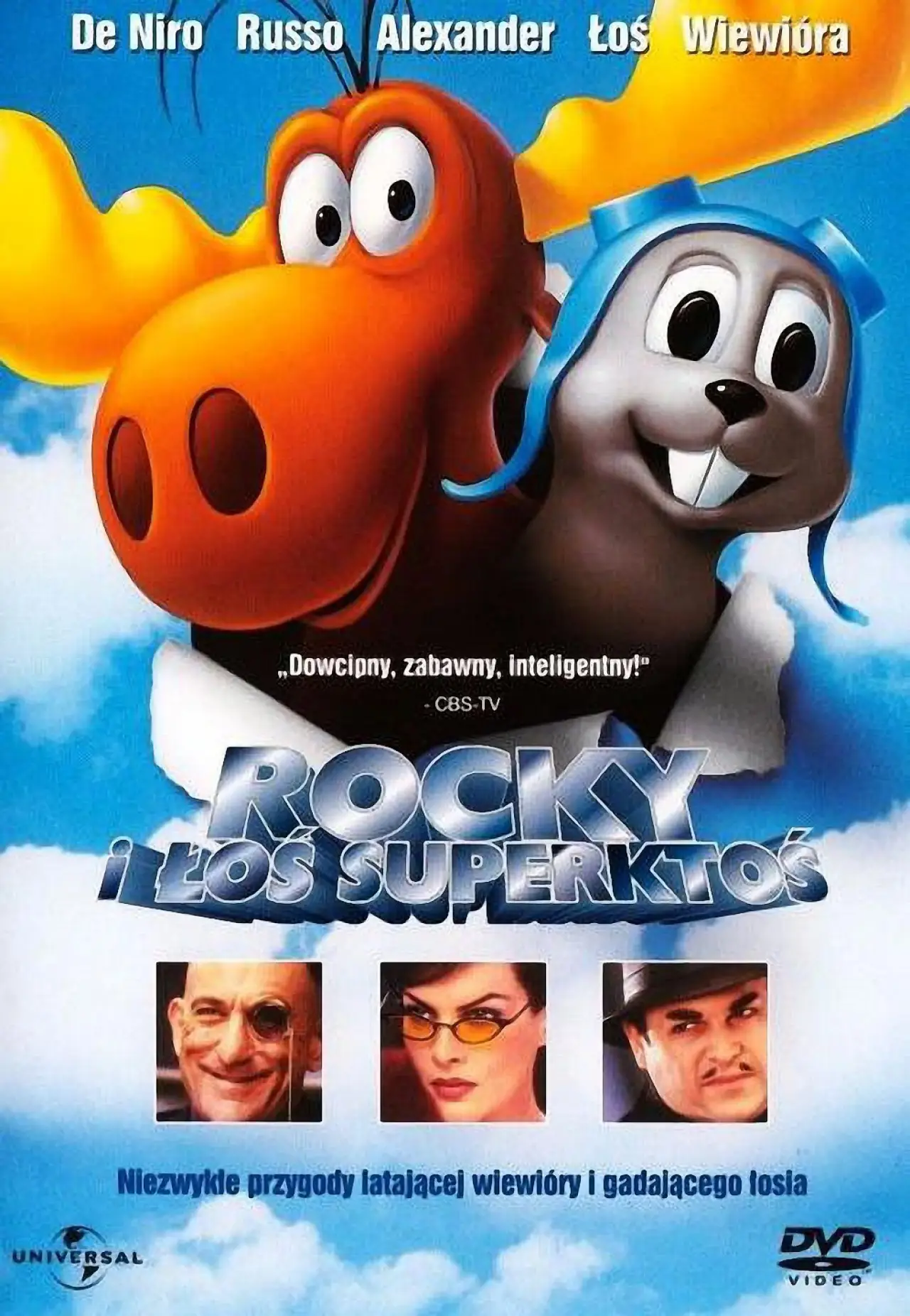 Plakat filmowy "Rocky i Łoś Superktoś"