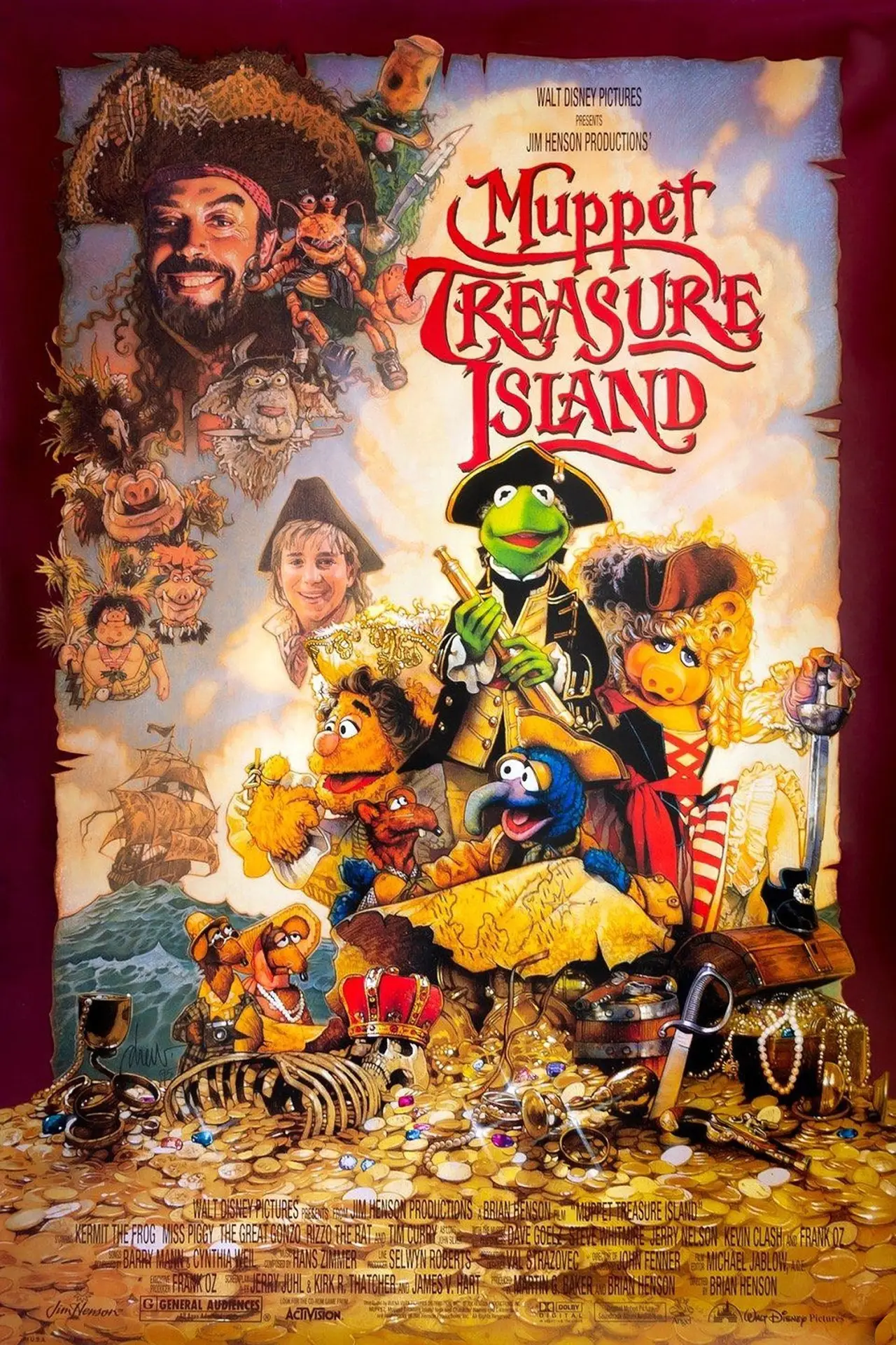 Plakat filmowy "Muppety na wyspie skarbów"