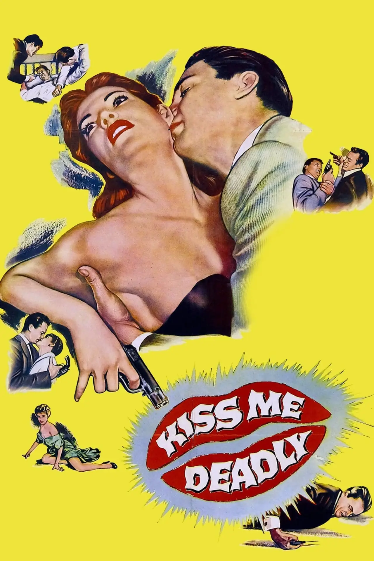Plakat filmowy "Śmiertelny pocałunek"