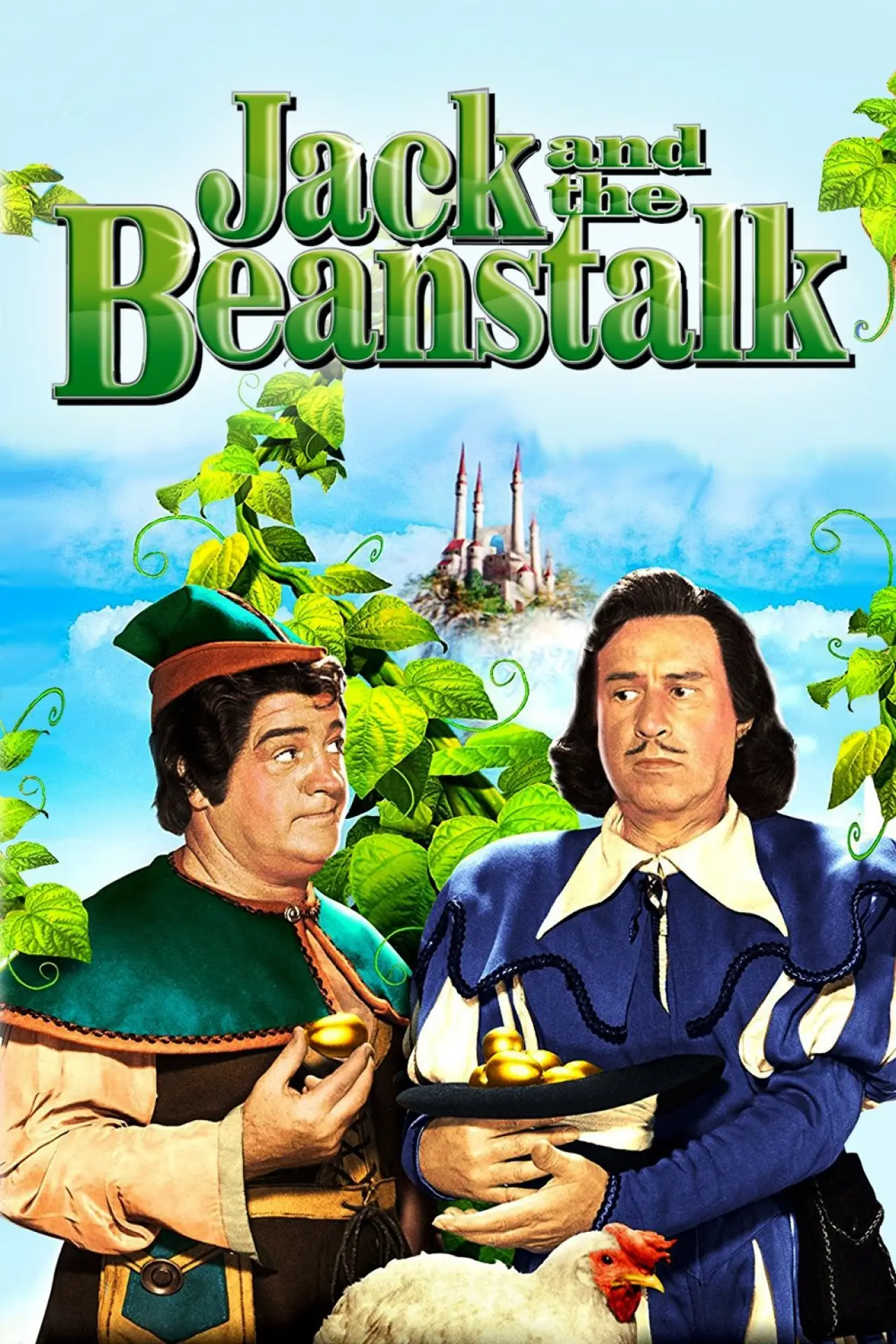 Plakat filmowy "Abbott i Costello - Jaś i zaczarowana fasola"
