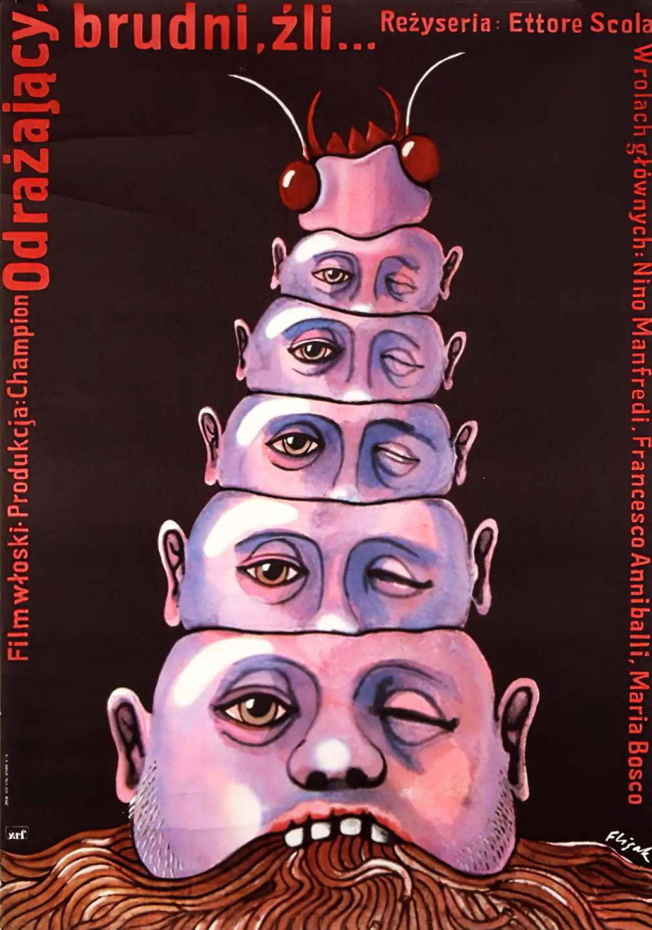 Plakat filmowy "Odrażający, brudni i źli"