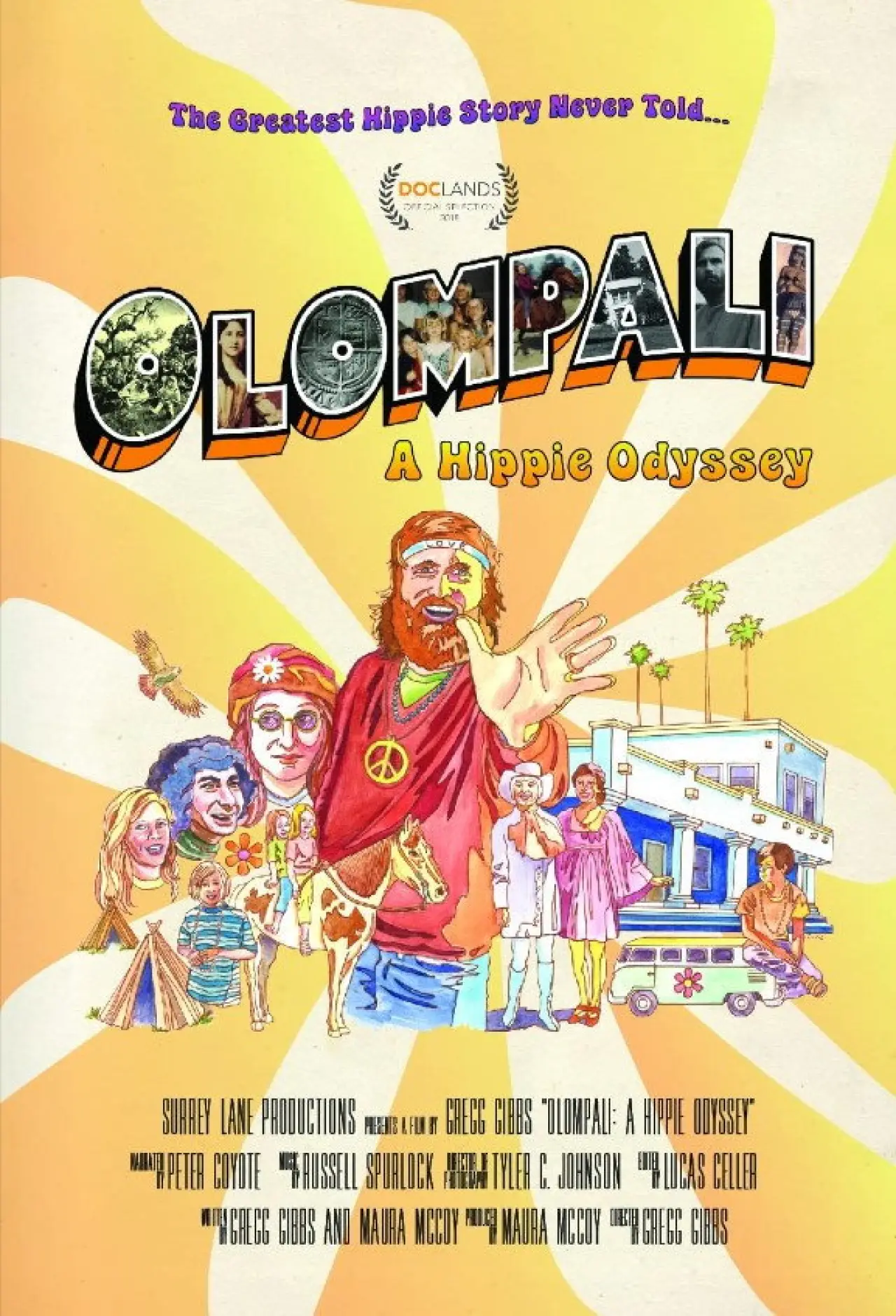 Plakat filmowy "Olompali: A Hippie Odyssey"