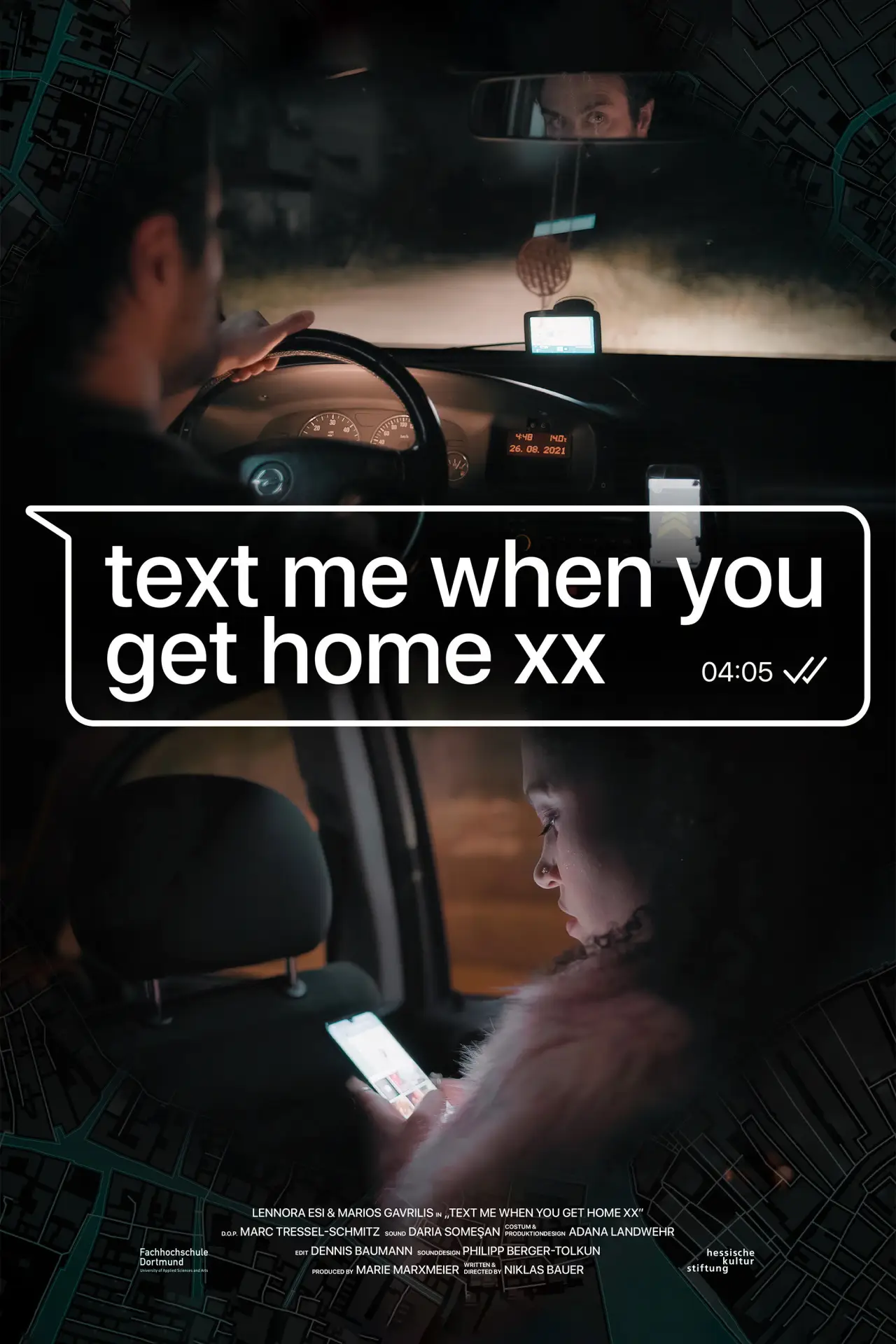 Plakat filmowy "Text me when you get home XX"