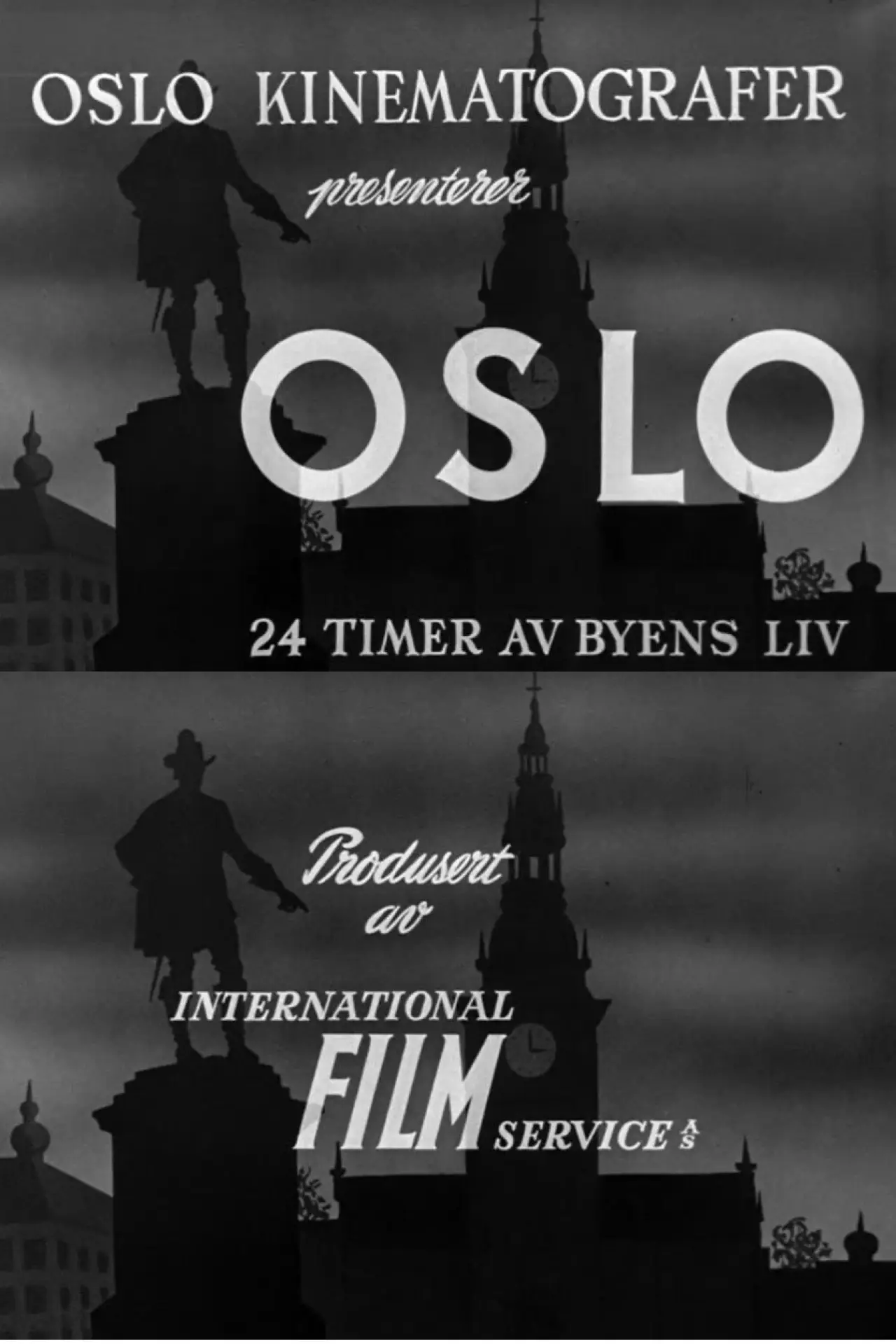 Plakat filmowy "Oslofilm: Oslo: 24 timer av byens liv"