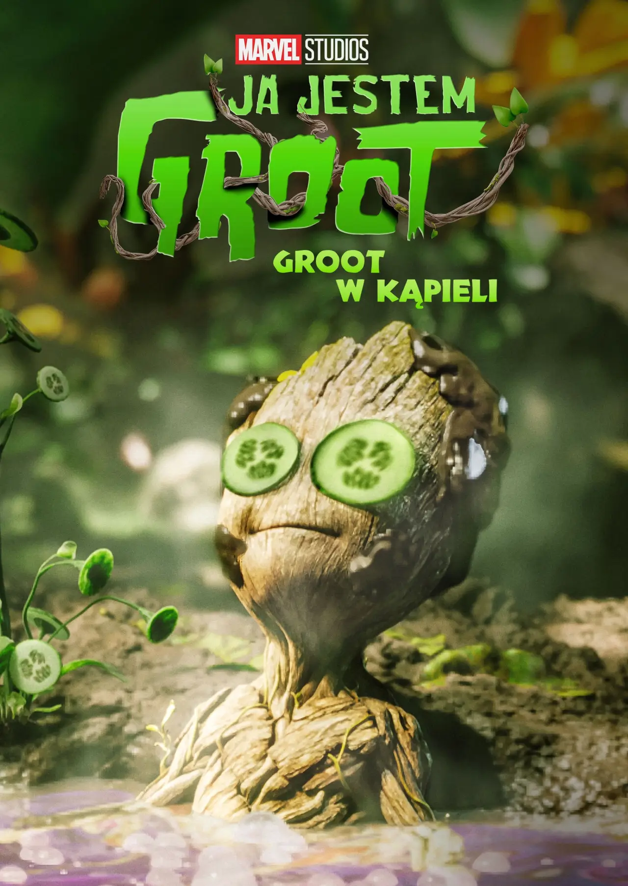 Plakat filmowy "Groot w kąpieli"
