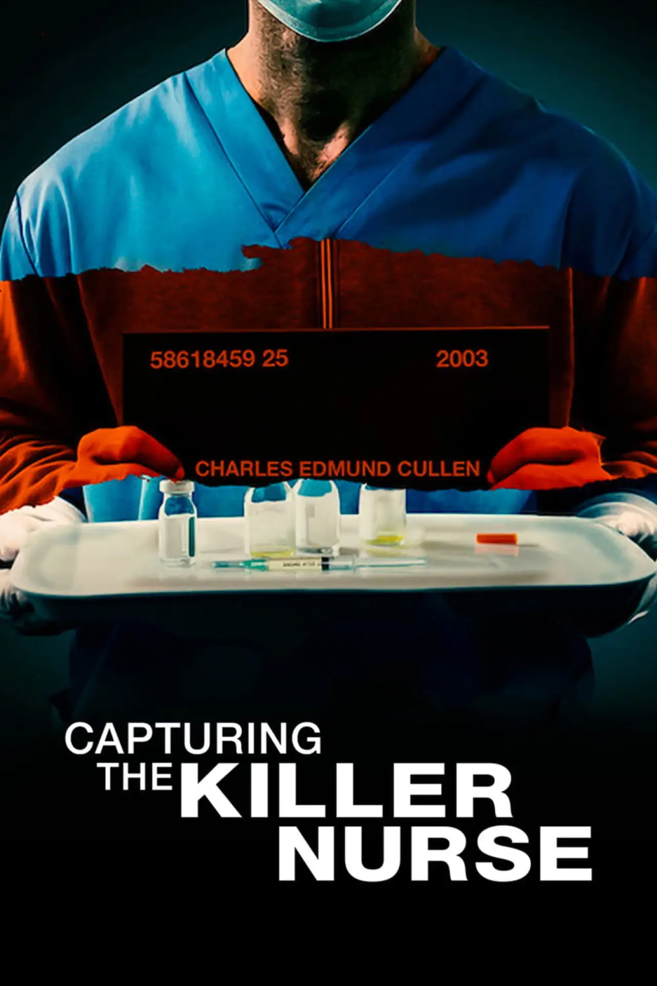 Plakat filmowy "Dopaść pielęgniarza zabójcę"