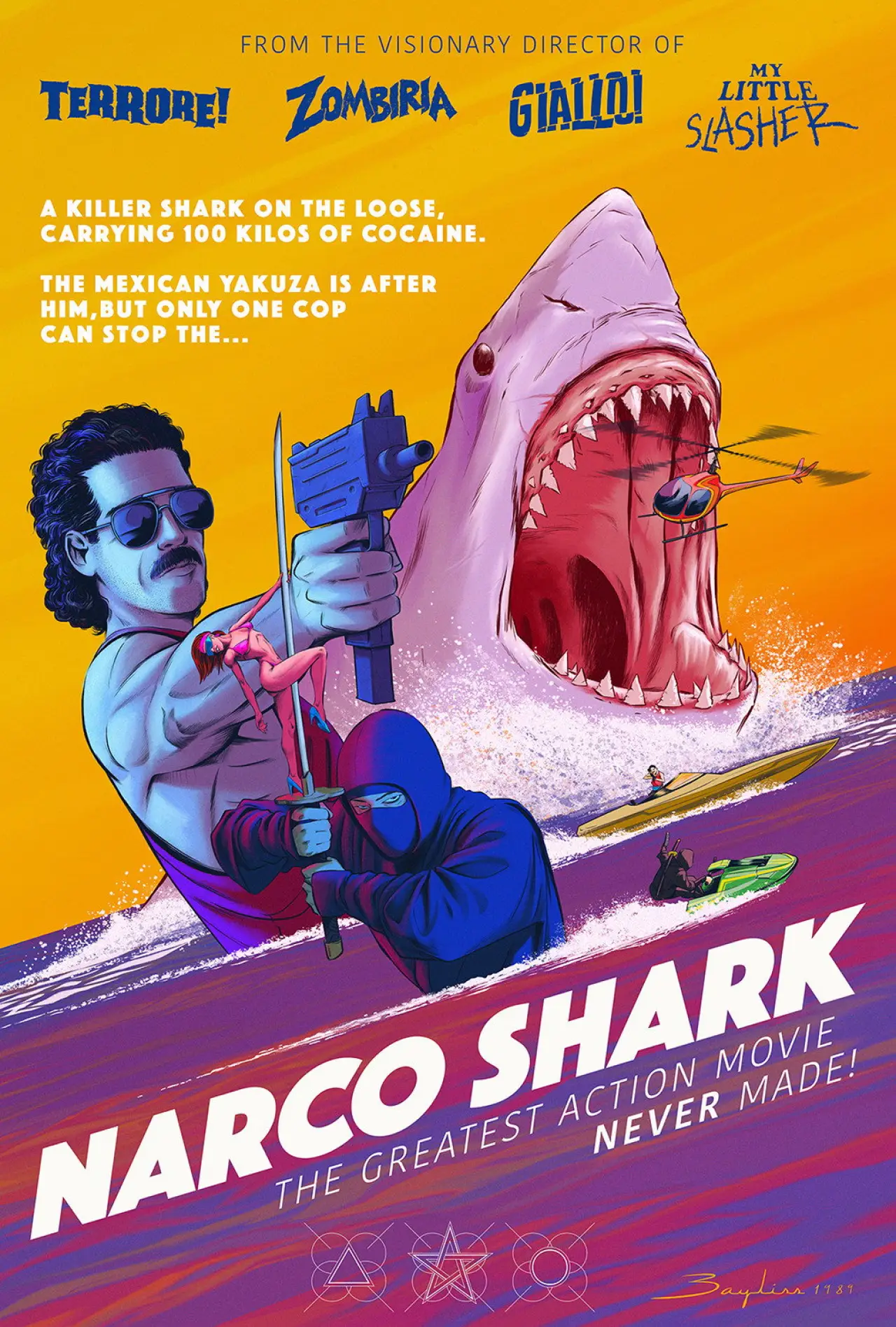 Plakat filmowy "Narco Shark"