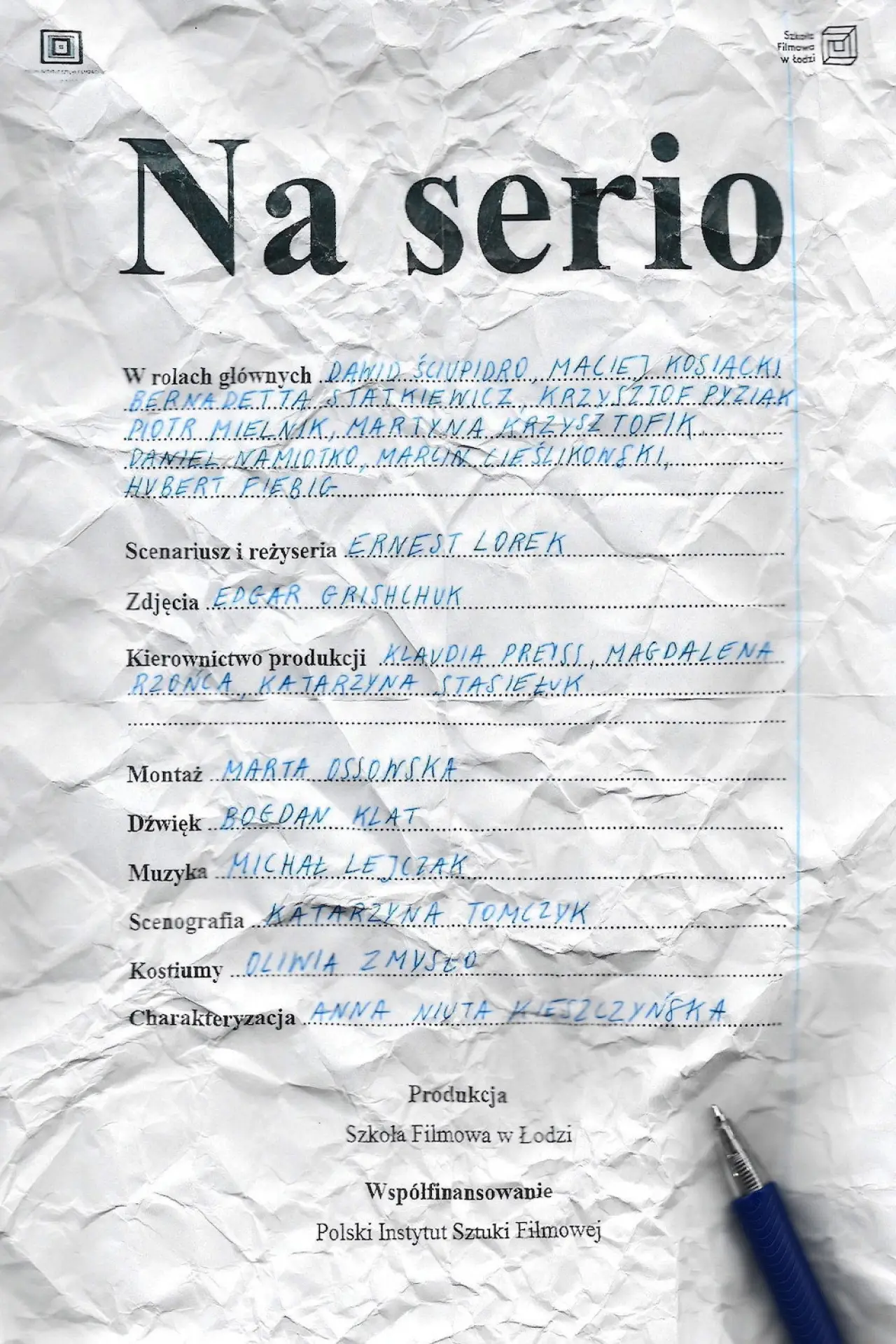 Plakat filmowy "Na serio"