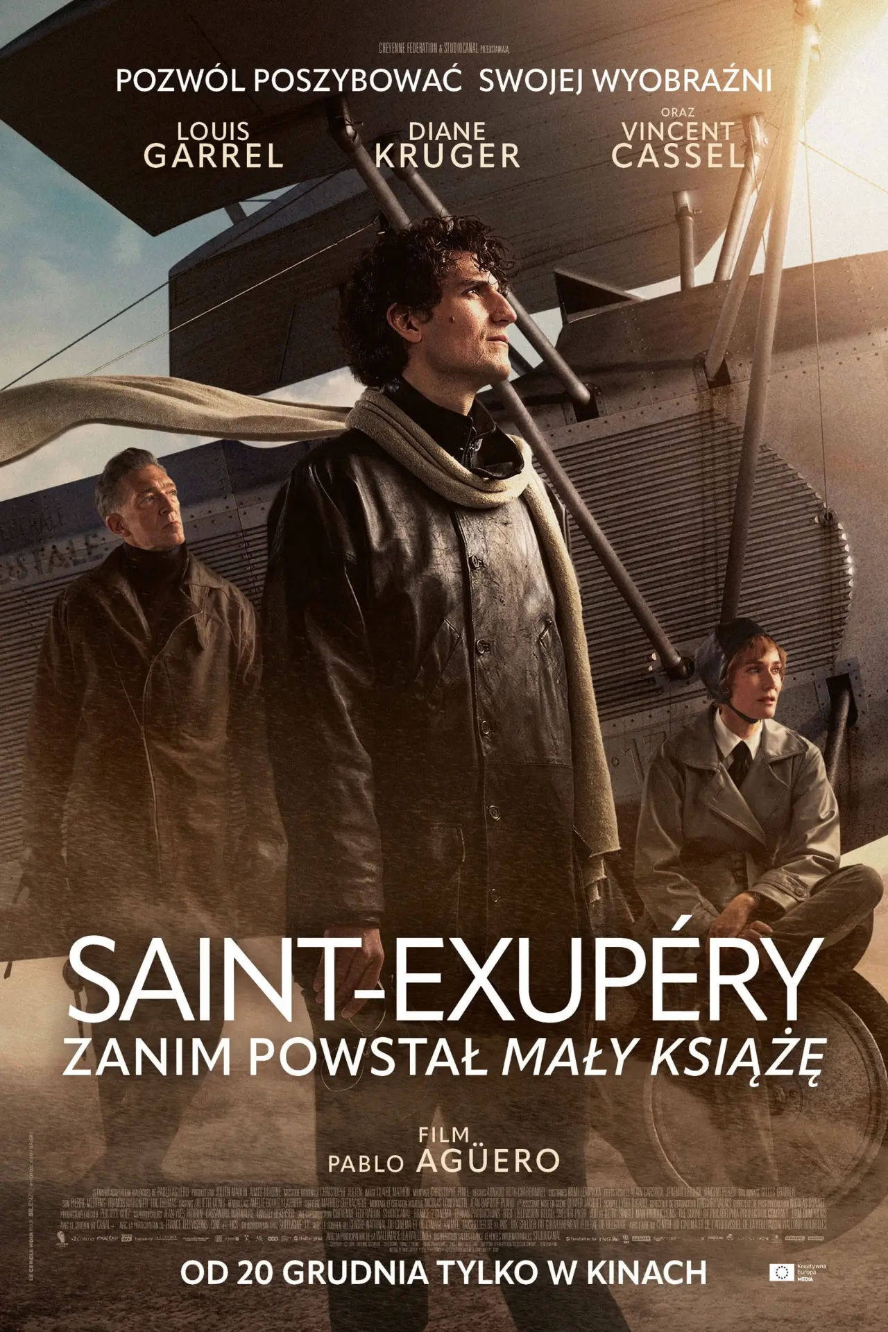 Plakat filmowy "Saint-Exupery. Zanim powstał Mały Książę"