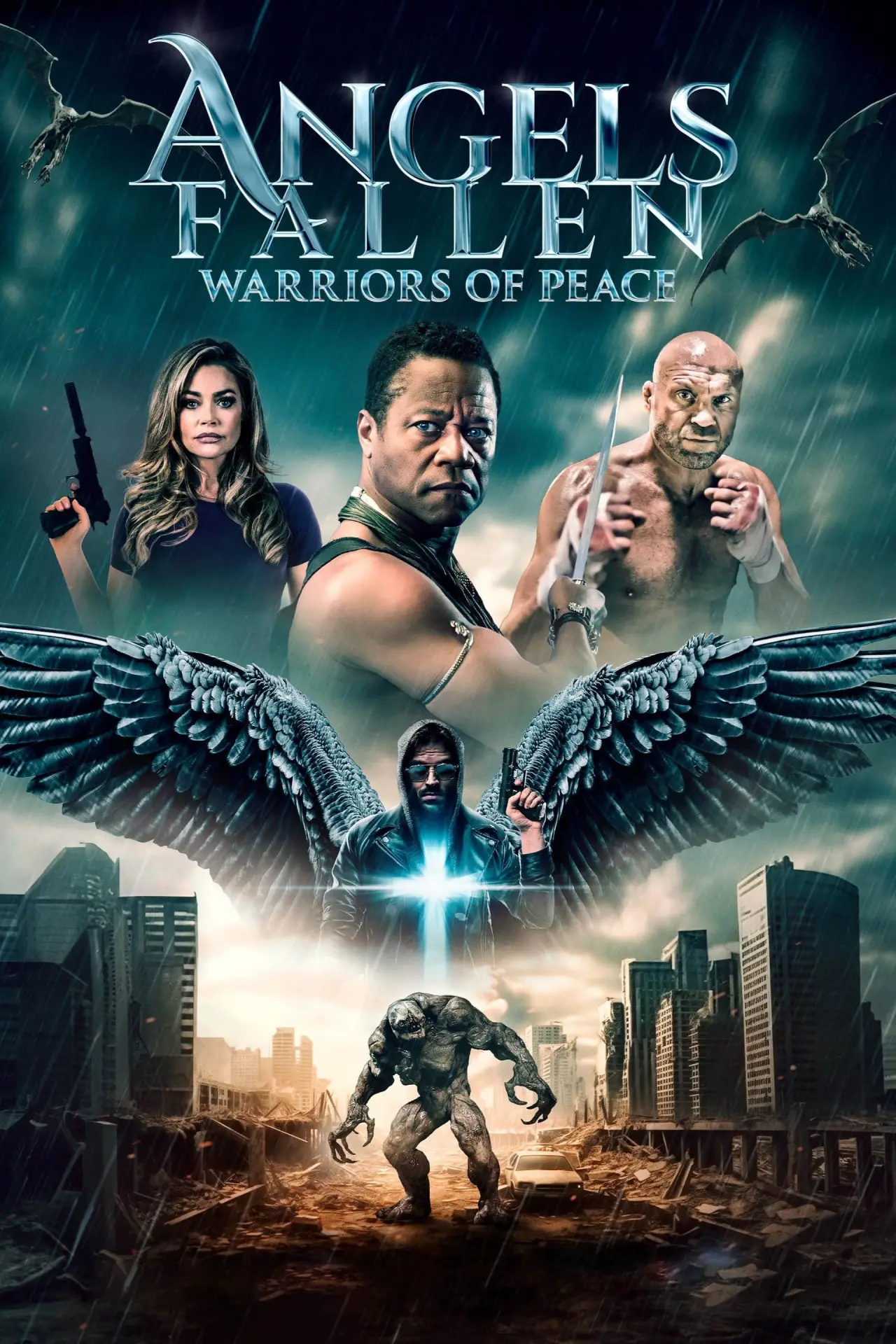 Plakat filmowy "Upadek aniołów. Wojownicy pokoju"