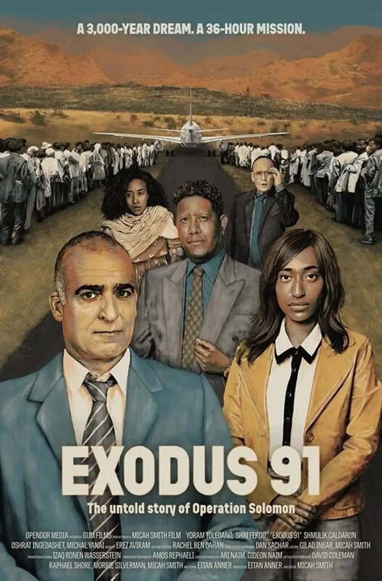 Plakat filmowy "Exodus 91: The Untold Story of Operation Solomon"