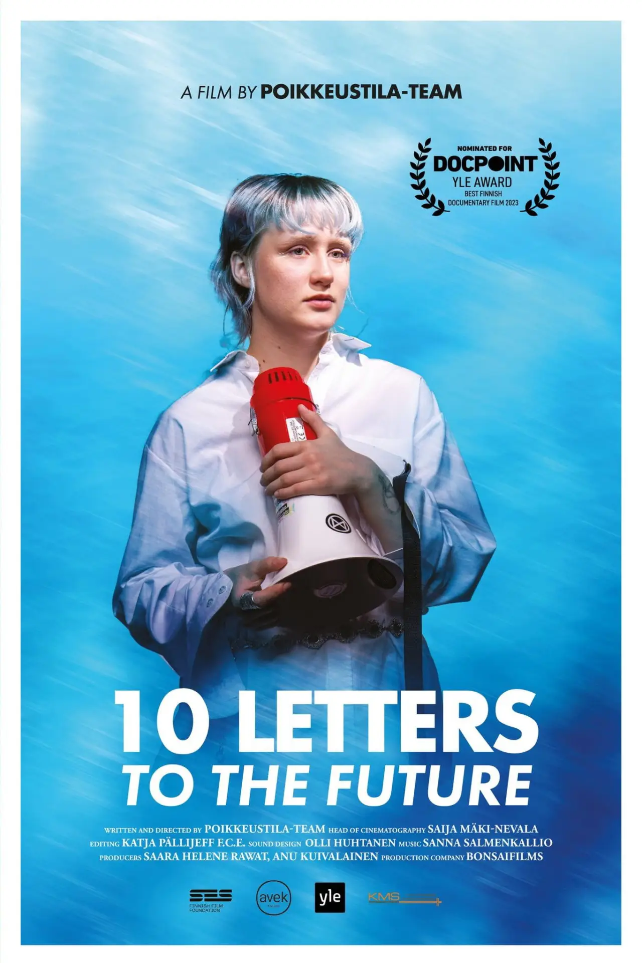 Plakat filmowy "10 kirjettä tulevaisuuteen"