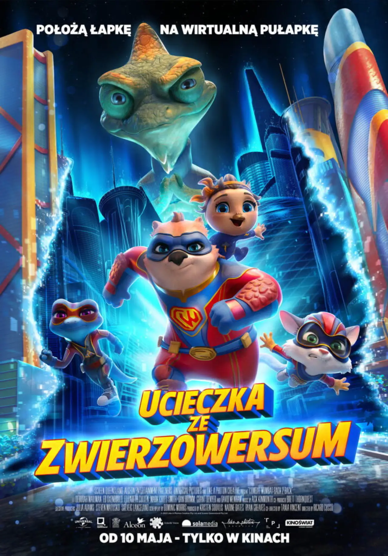 Plakat filmowy "Ucieczka ze zwierzowersum"