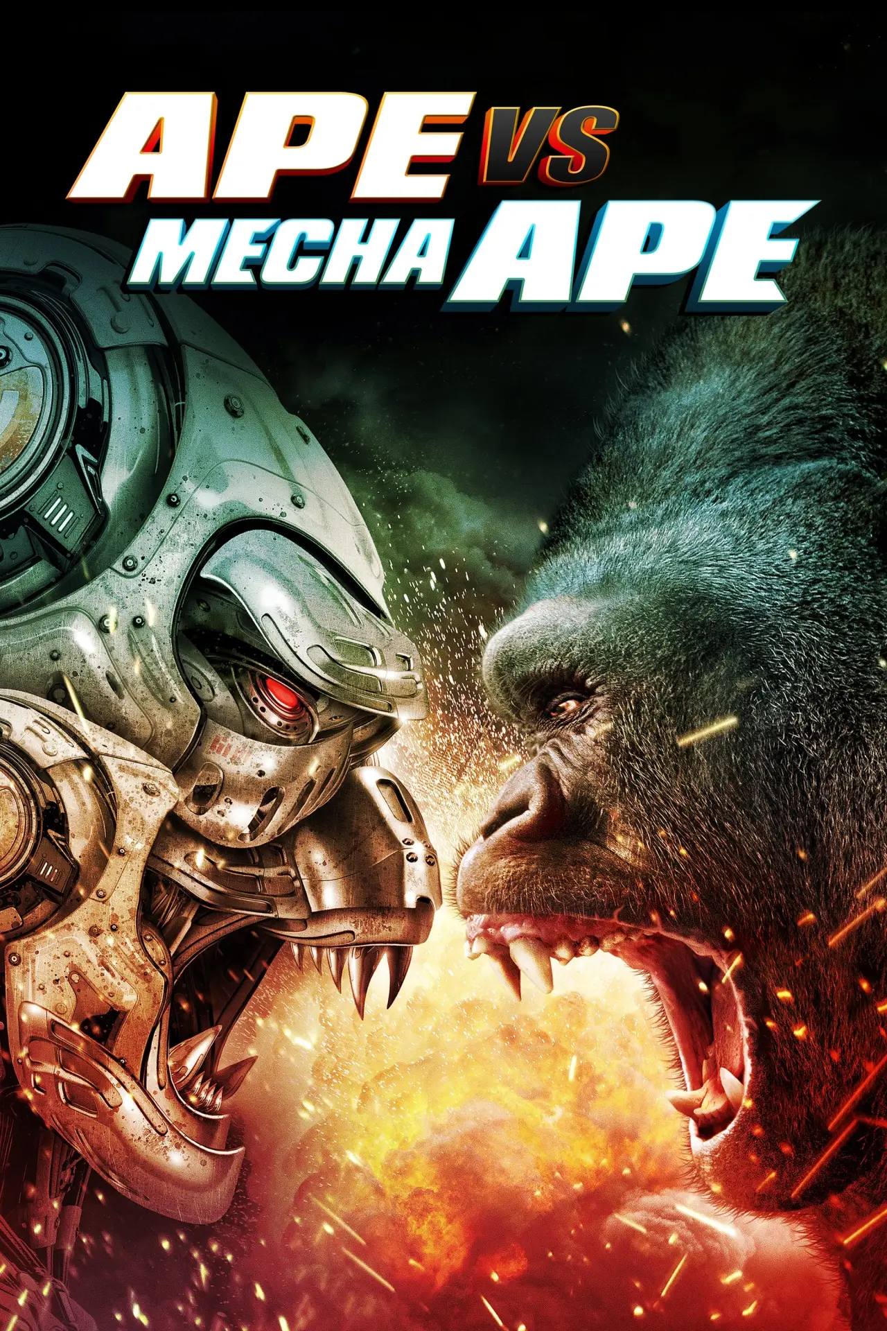 Plakat filmowy "Małpa kontra Mechamałp"