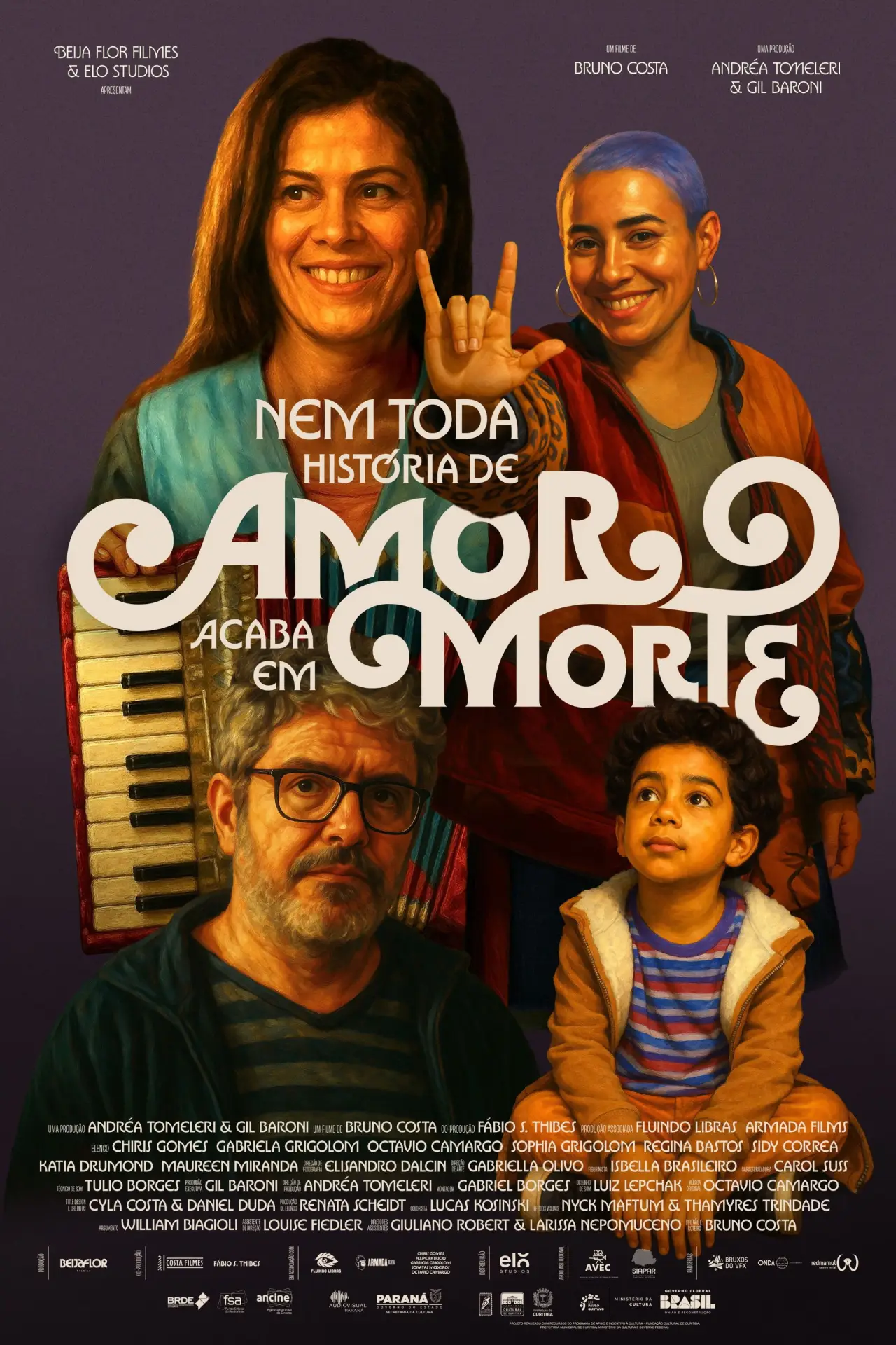 Plakat filmowy "Nem Toda História De Amor Acaba Em Morte"