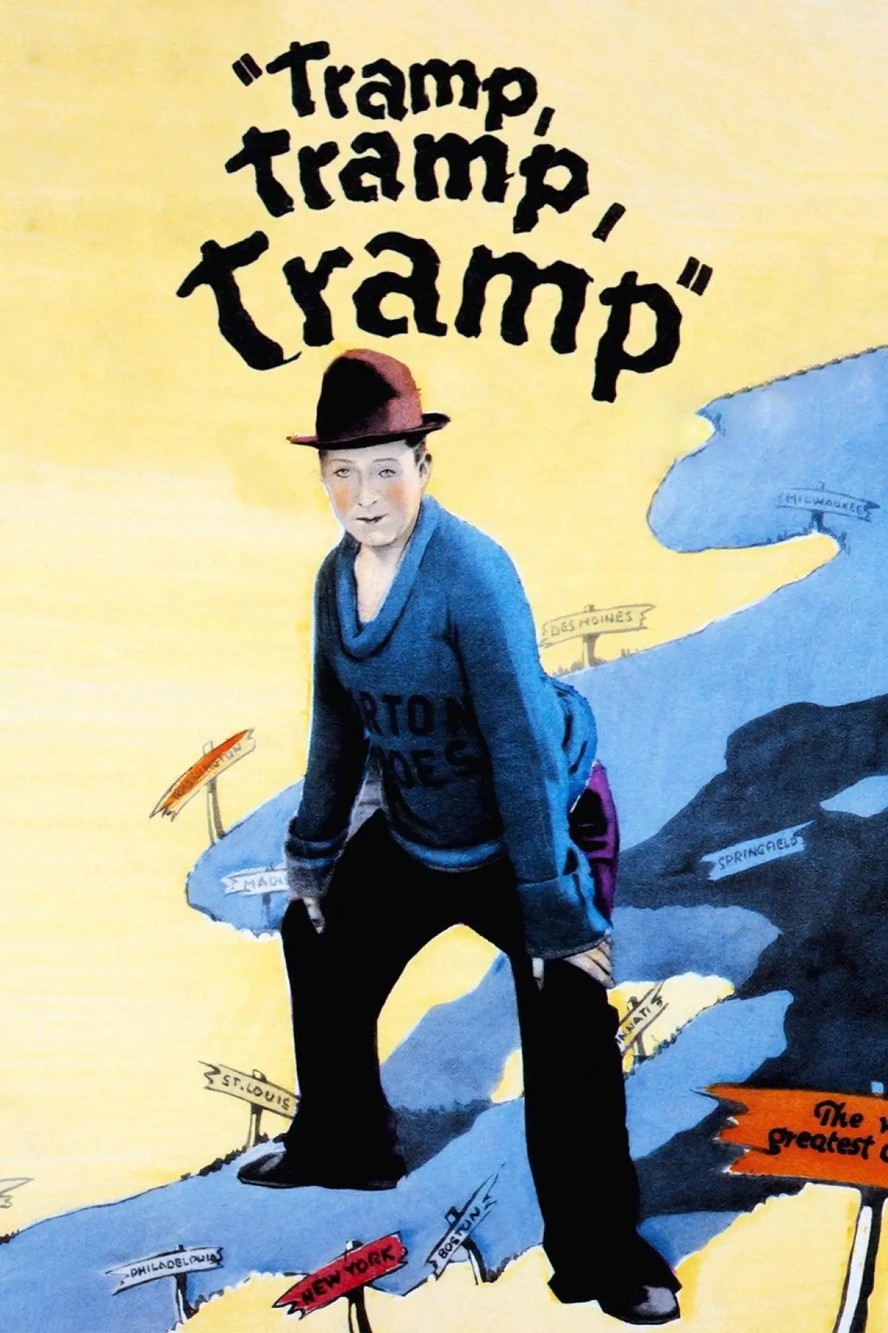Plakat filmowy "Tramp, Tramp, Tramp"
