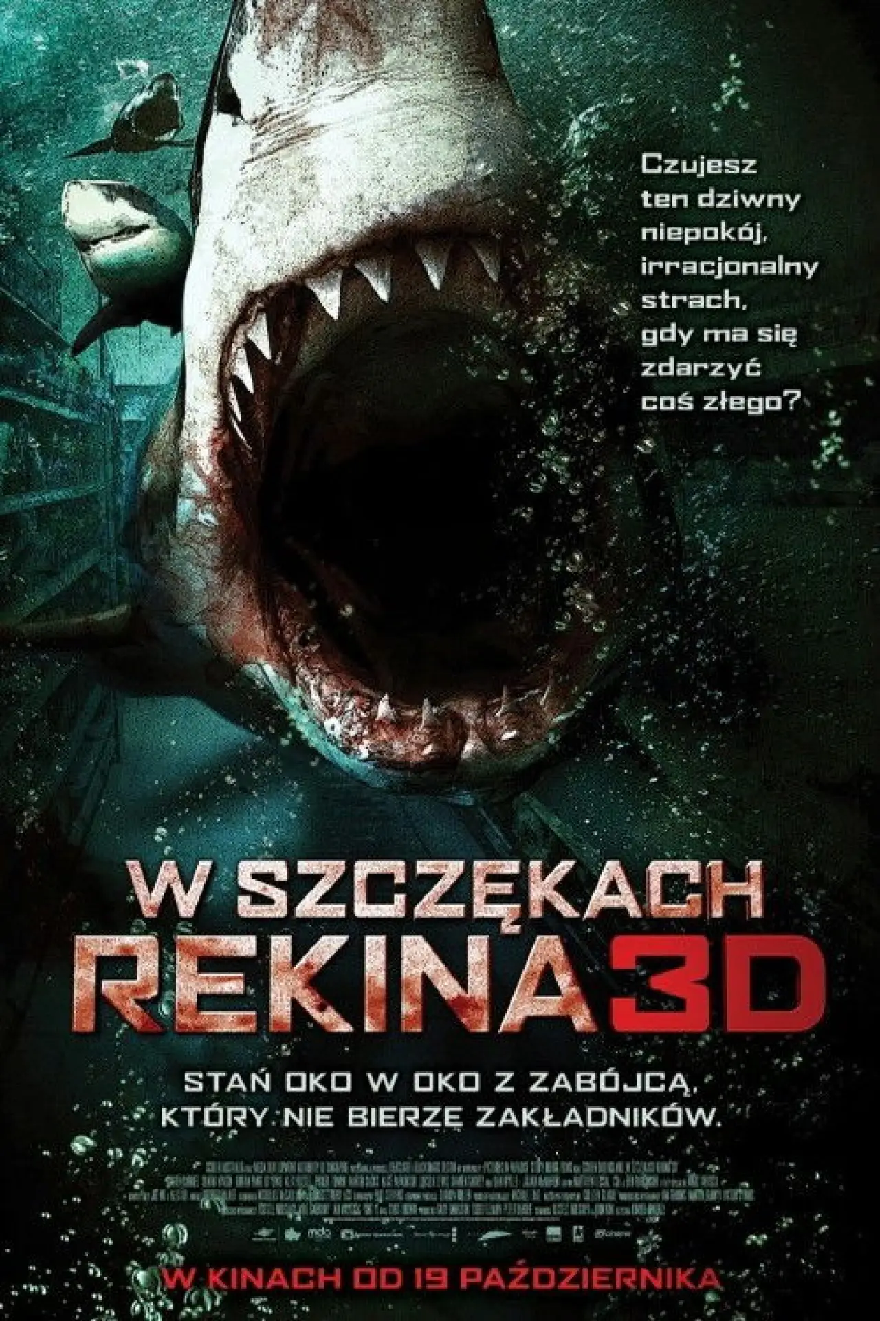 Plakat filmowy "W szczękach rekina"