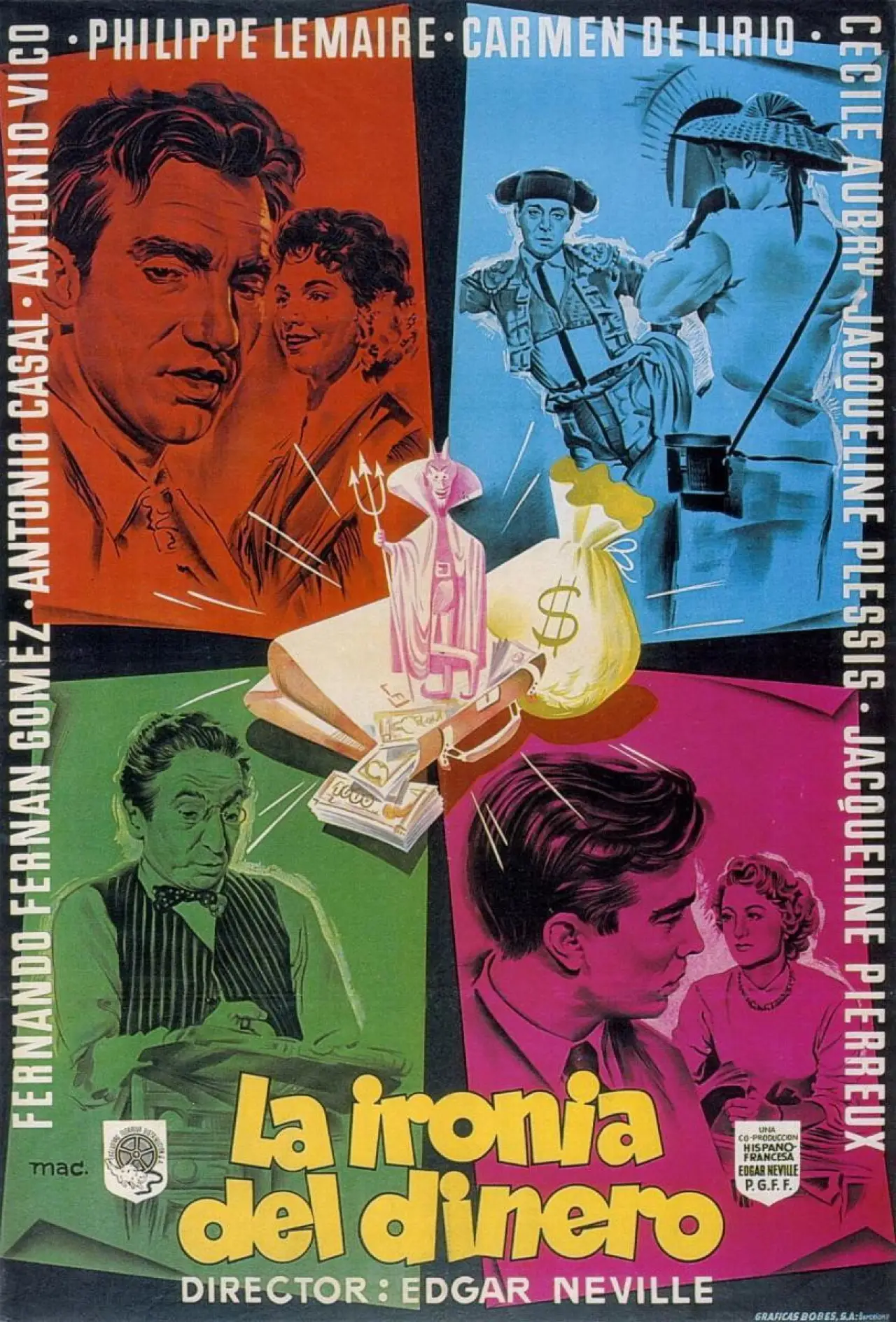 Plakat filmowy "La ironía del dinero"