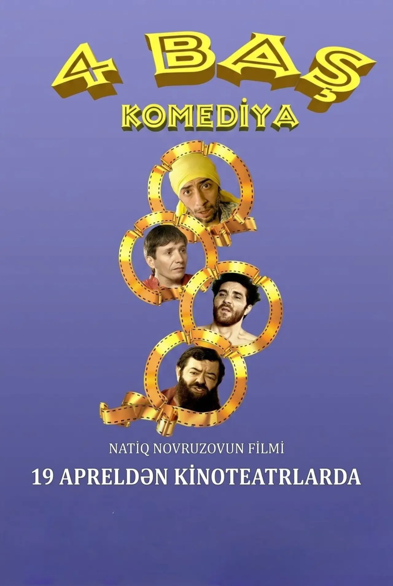 Plakat filmowy "4 Baş"
