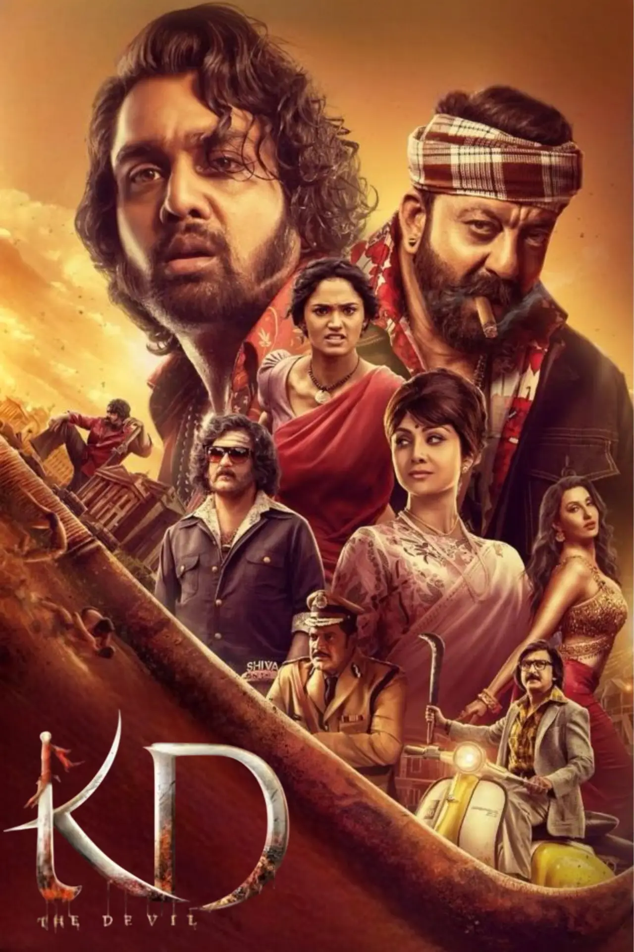 Plakat filmowy "ಕೆಡಿ - ದಿ ಡೆವಿಲ್"