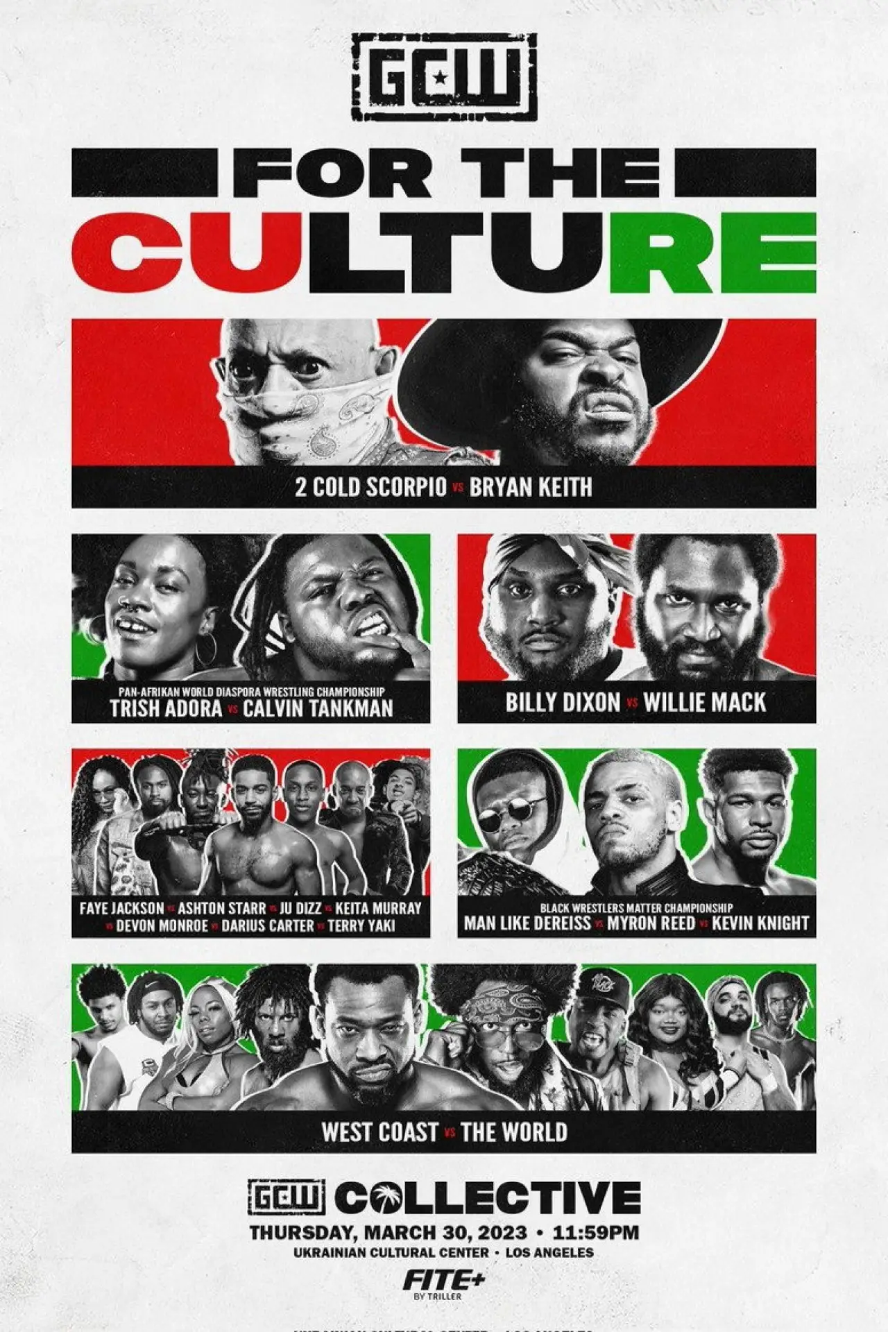 Plakat filmowy "GCW For the Culture 2023"