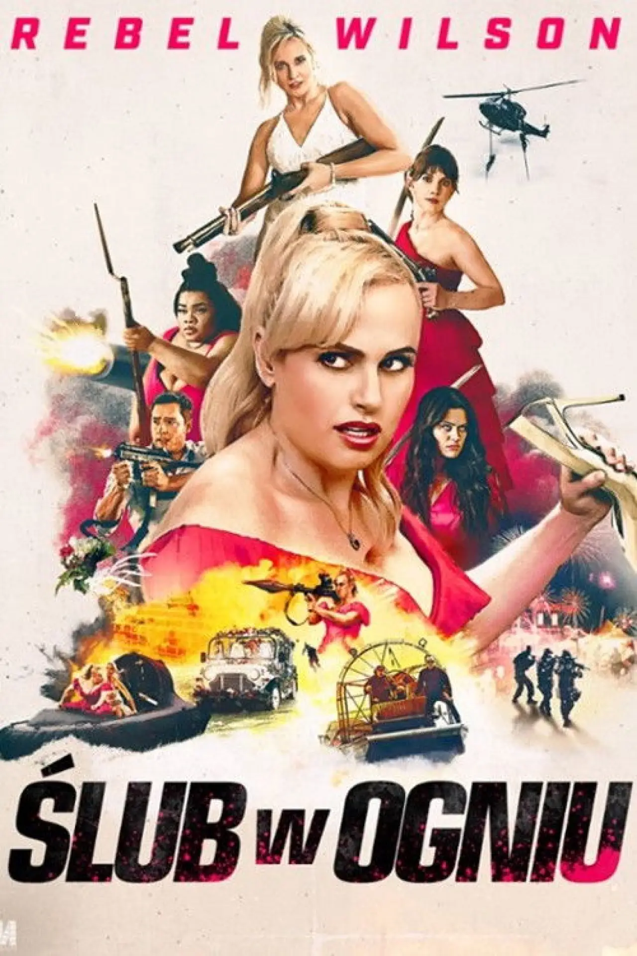 Plakat filmowy "Ślub w ogniu"