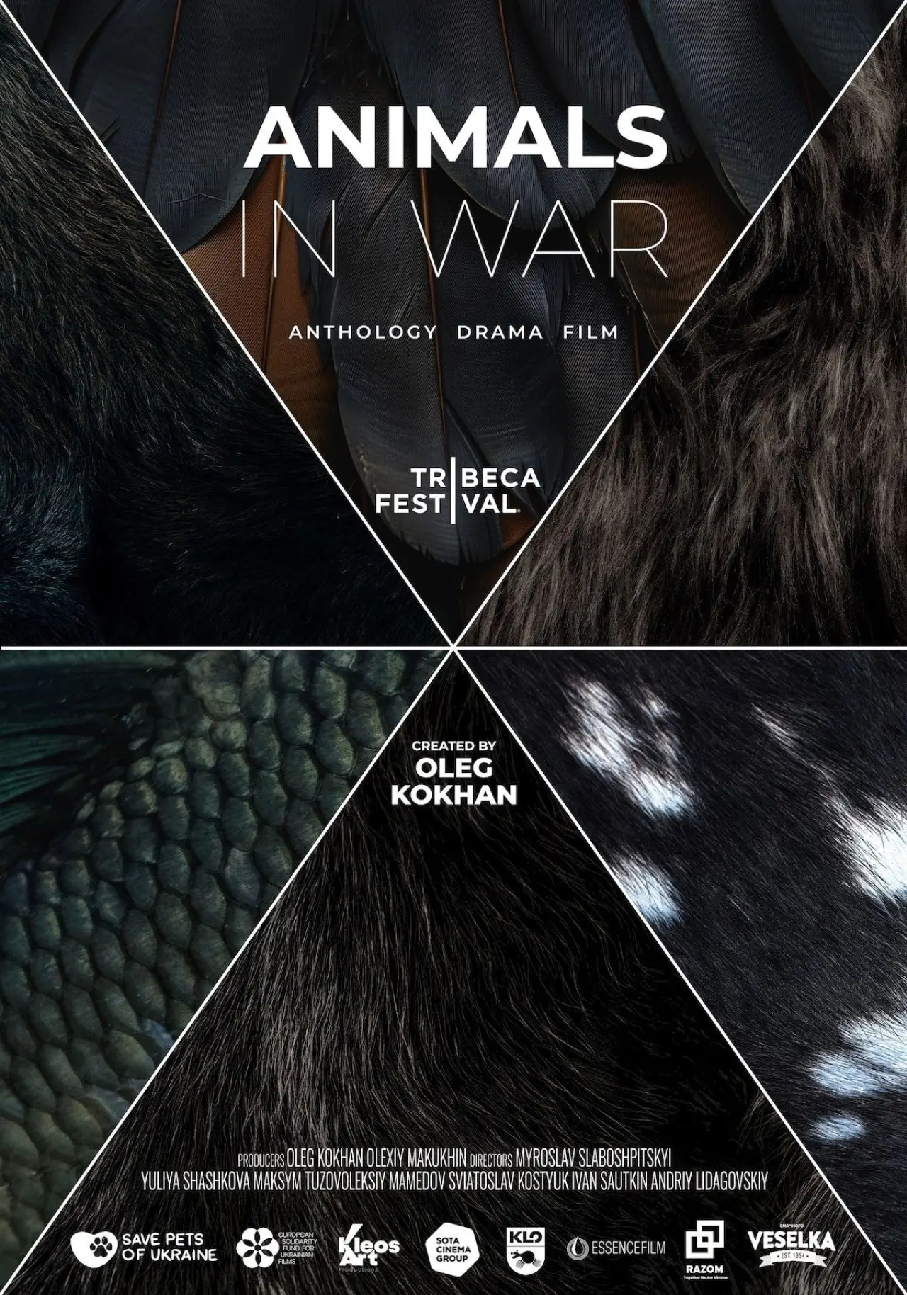 Plakat filmowy "Zwierzęta na wojnie"