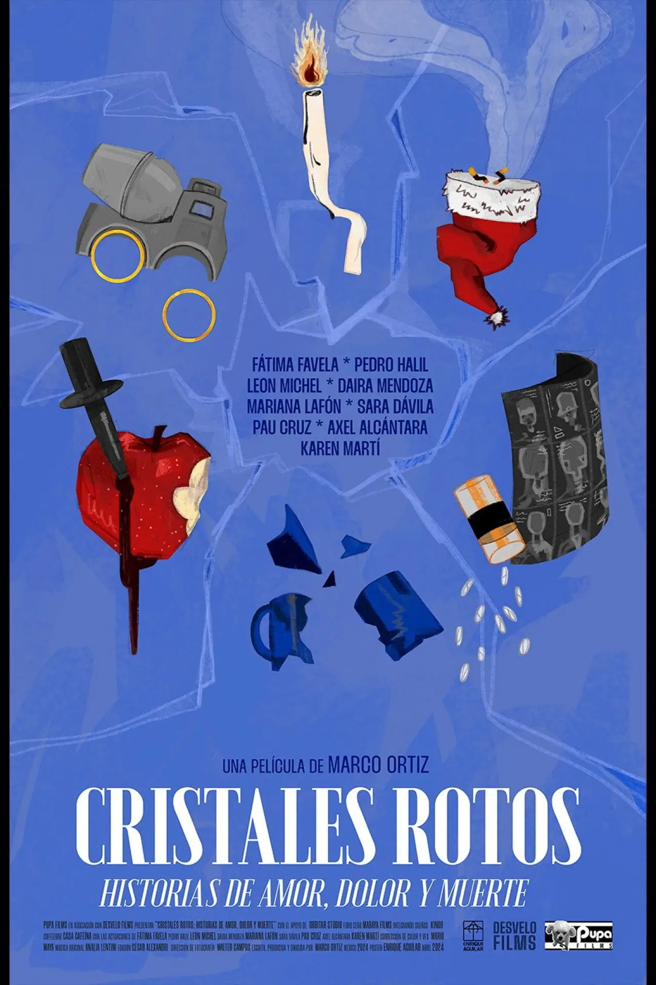 Plakat filmowy "Cristales Rotos: Historias de amor, dolor y muerte"