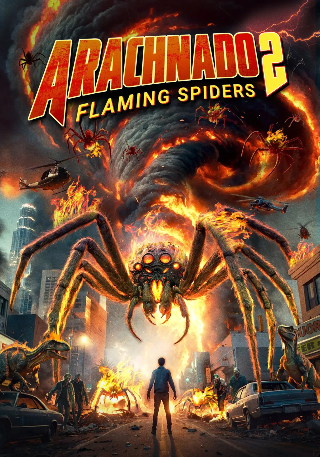 Plakat filmowy "Arachnado 2: Flaming Spiders"