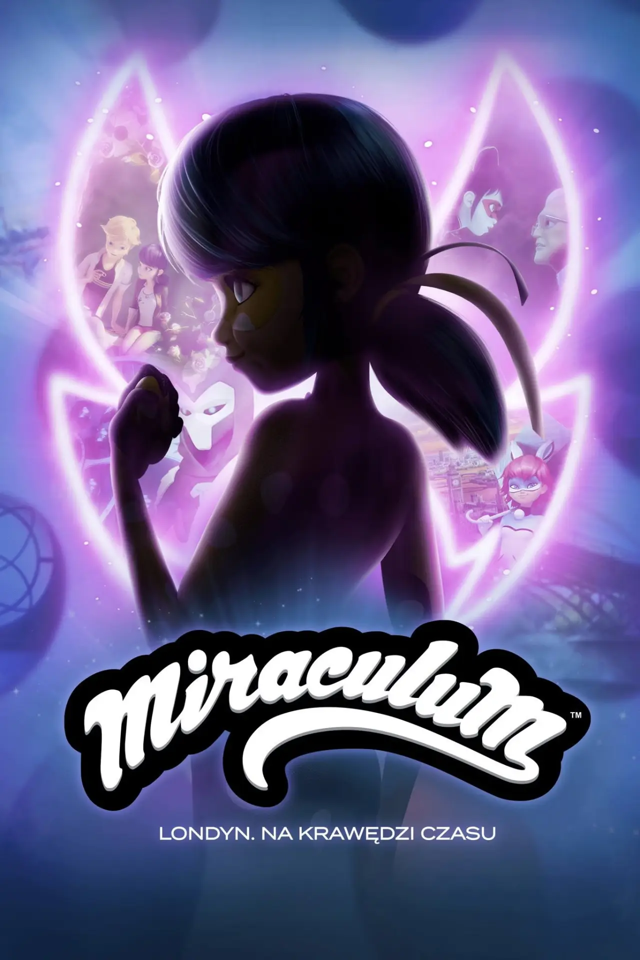 Plakat filmowy "Świat Miraculum: Londyn, na krawędzi czasu"