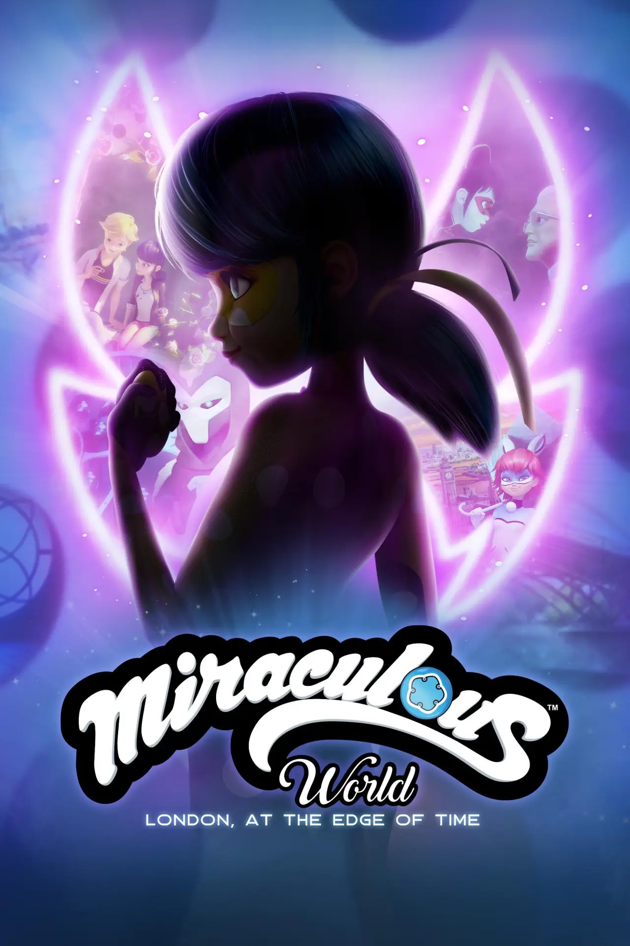 Plakat filmowy "Świat Miraculum: Londyn, na krawędzi czasu"