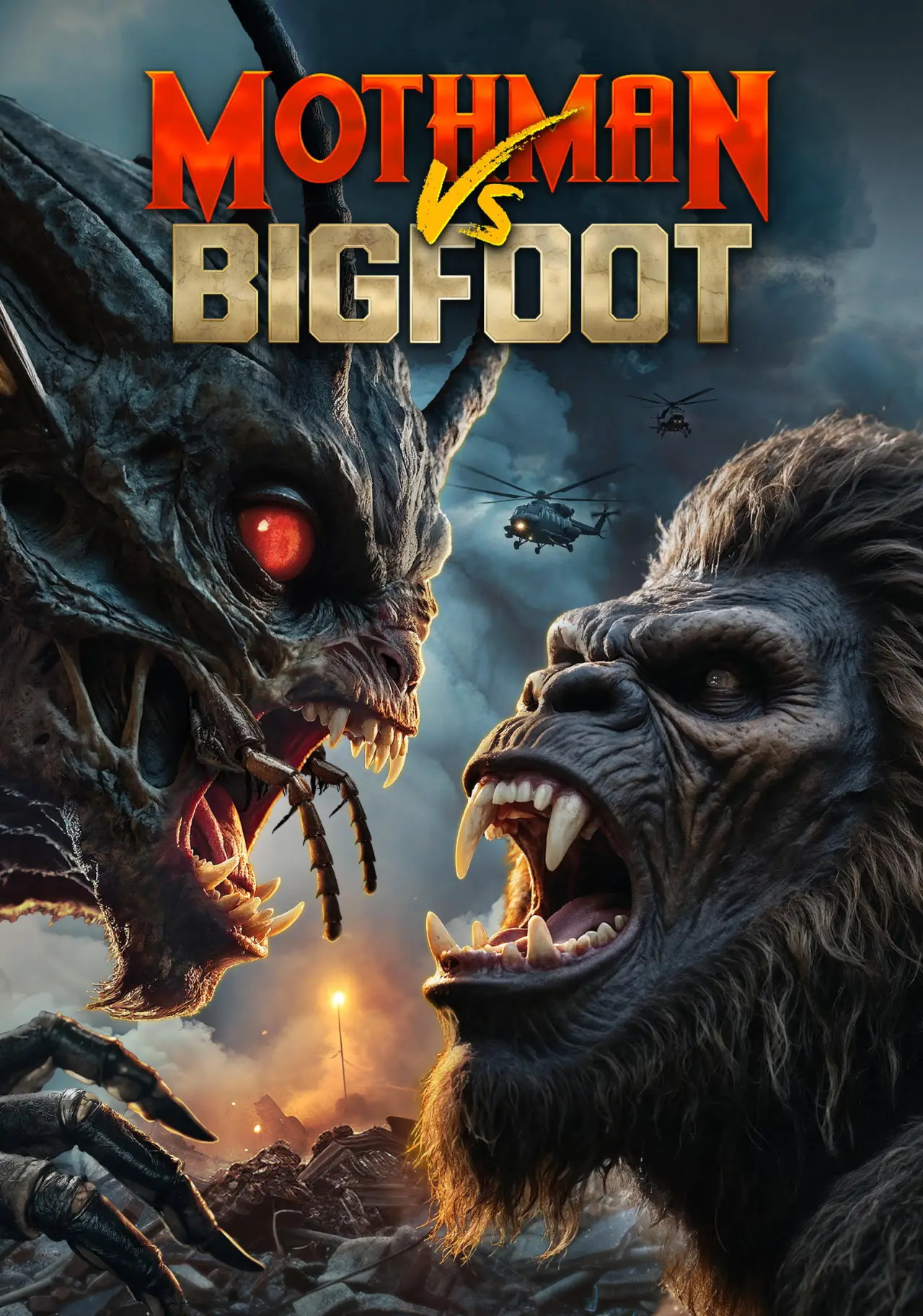 Plakat filmowy "Mothman Vs Bigfoot"