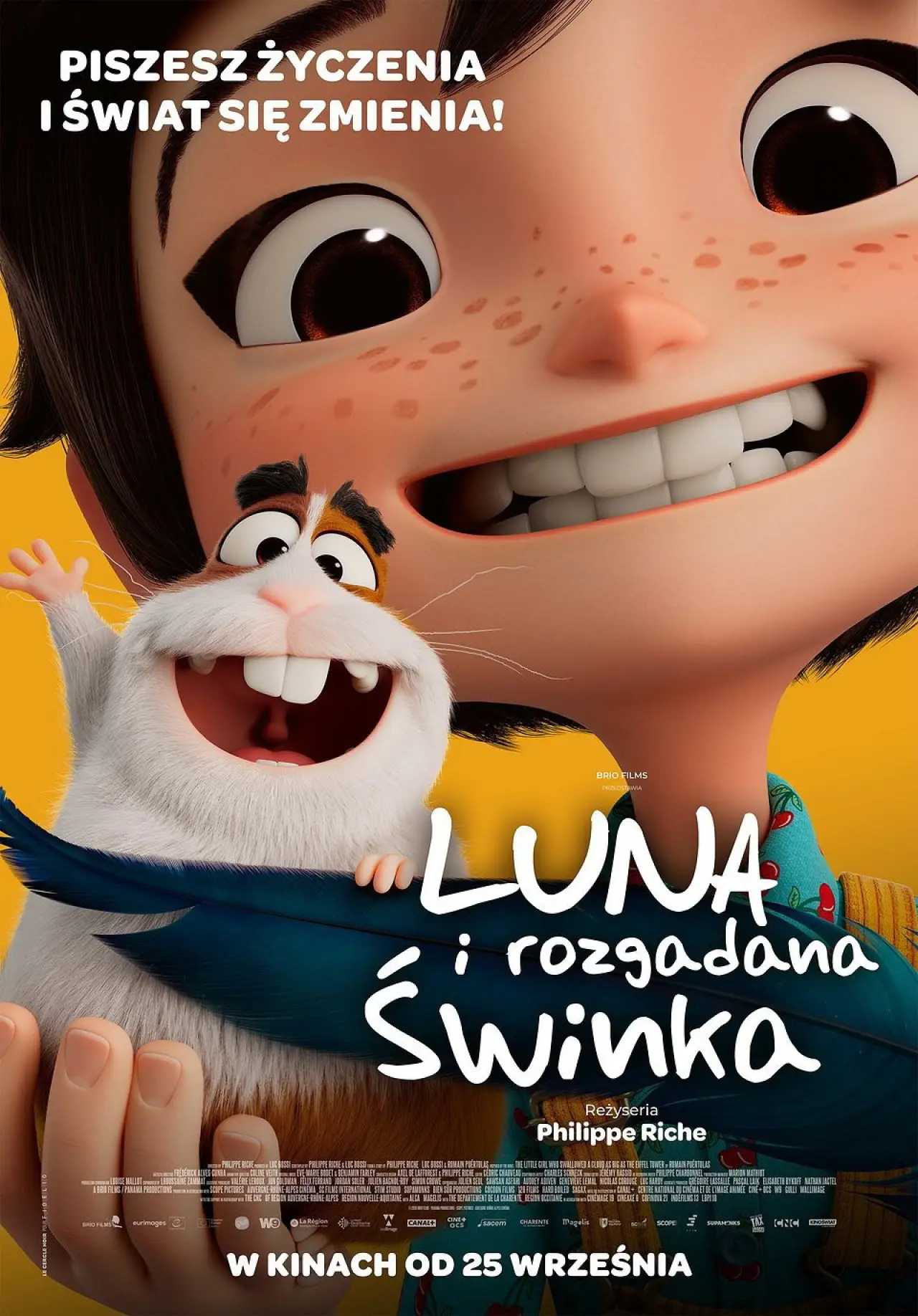 Plakat filmowy "Luna i rozgadana świnka"