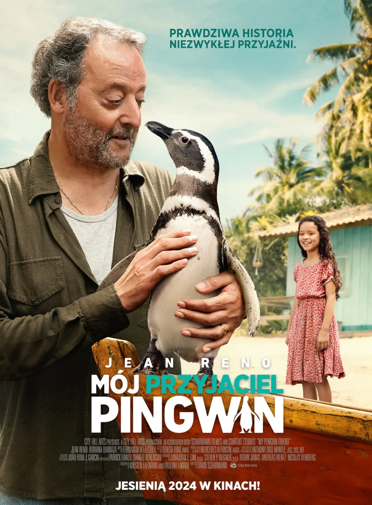 Plakat filmowy "Mój przyjaciel pingwin"