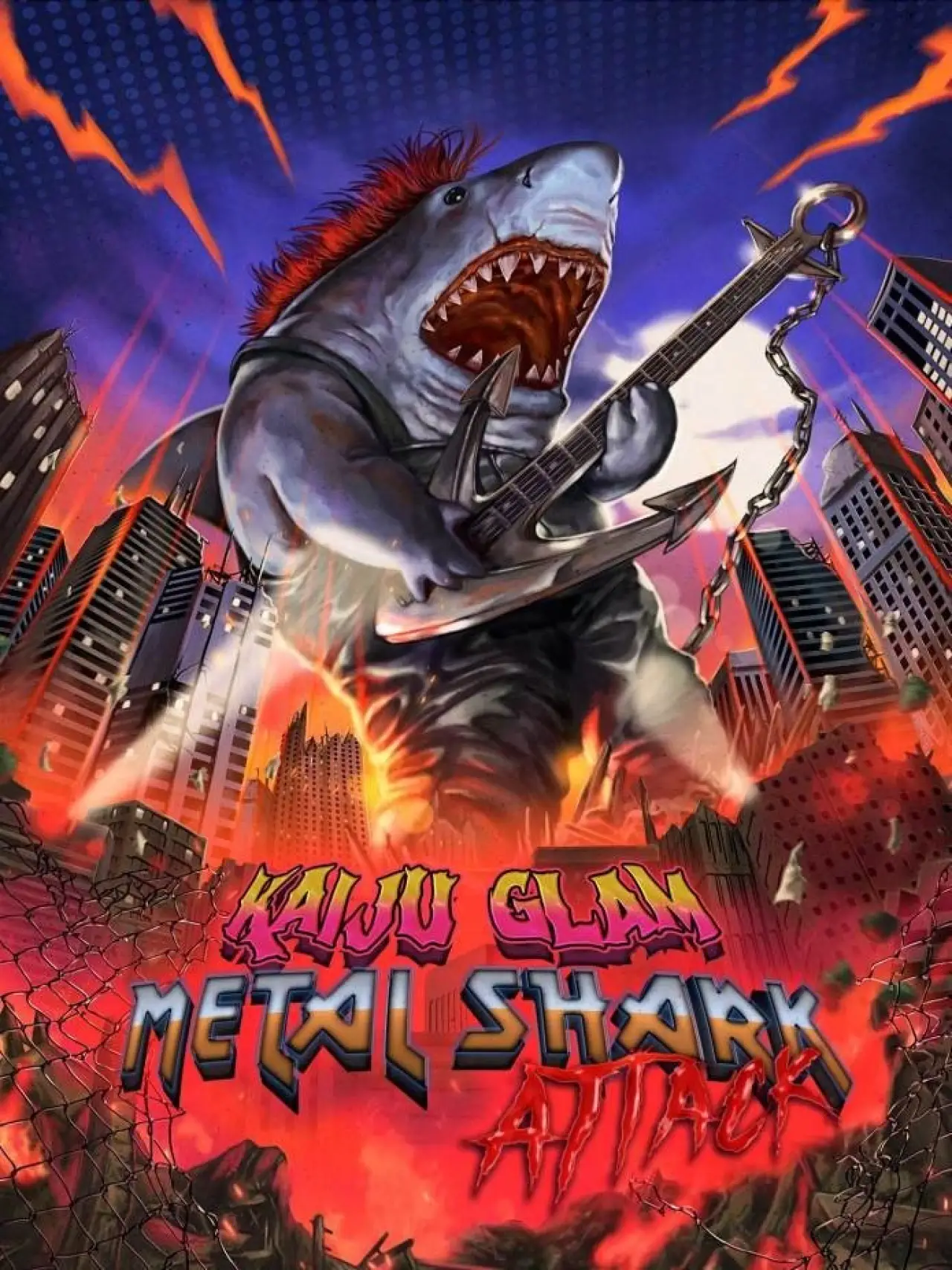 Plakat filmowy "Kaiju Glam Metal Shark Attack"