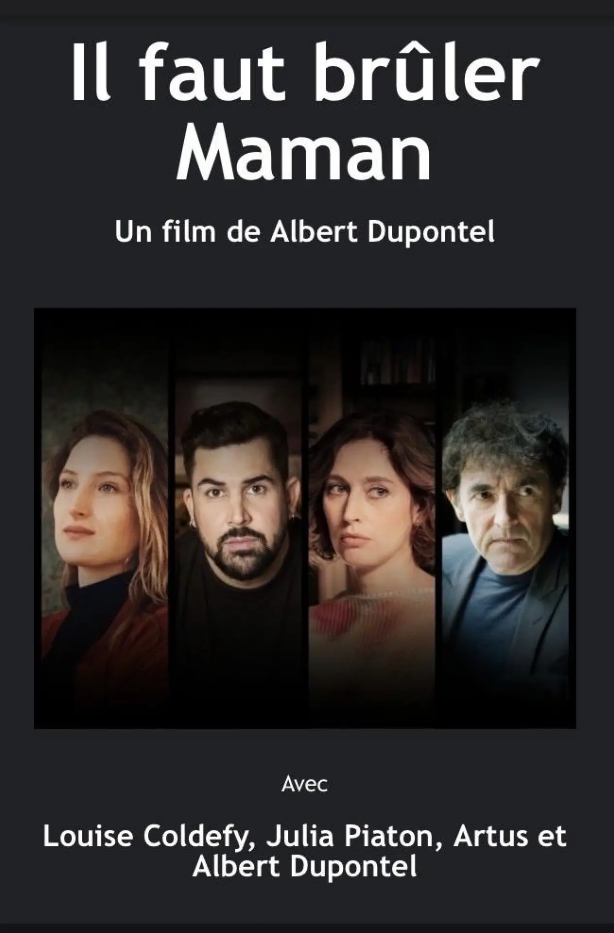 Plakat filmowy "Il faut brûler maman"