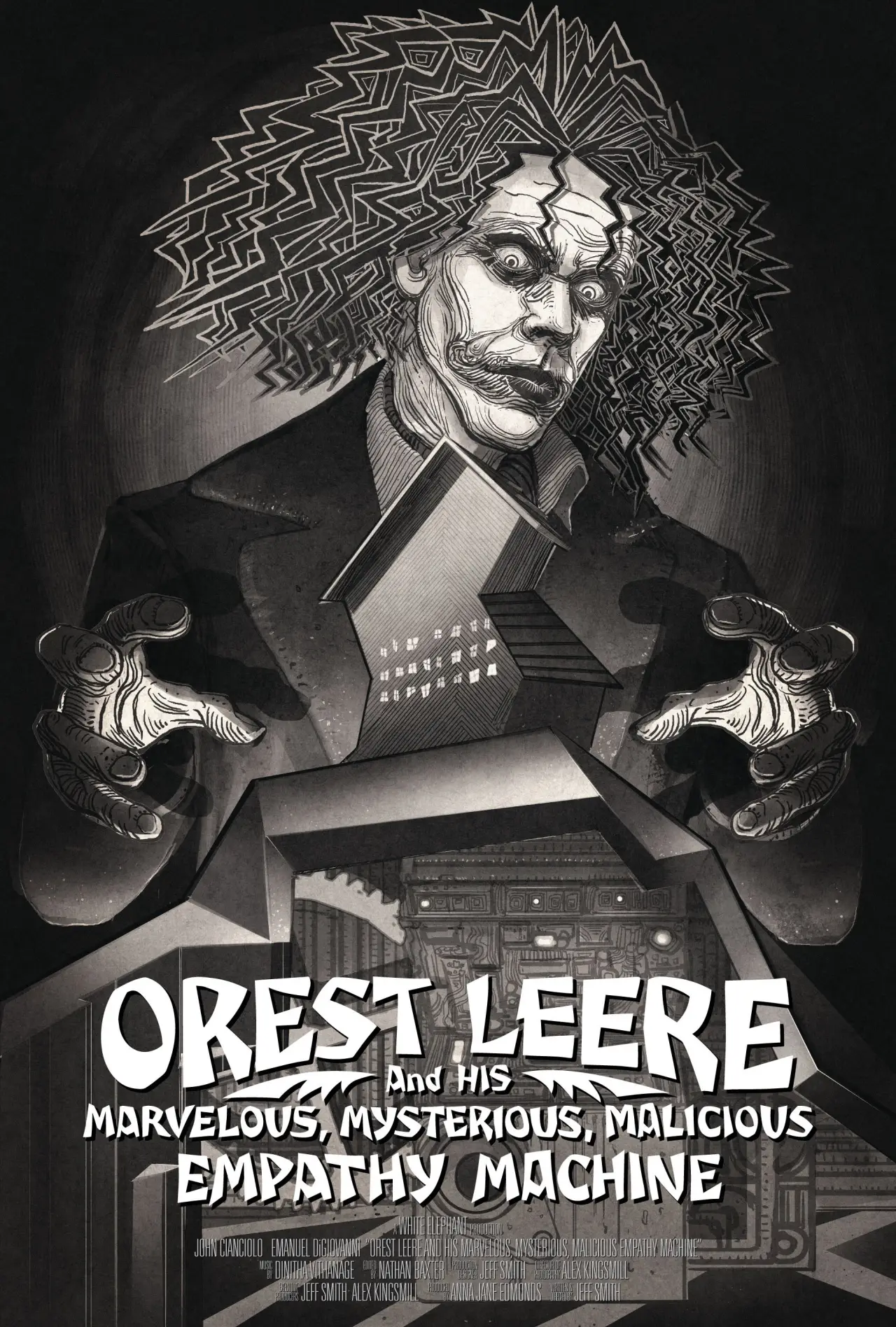 Plakat filmowy "Orest Leere and His Marvelous, Mysterious, Malicious Empathy Machine"