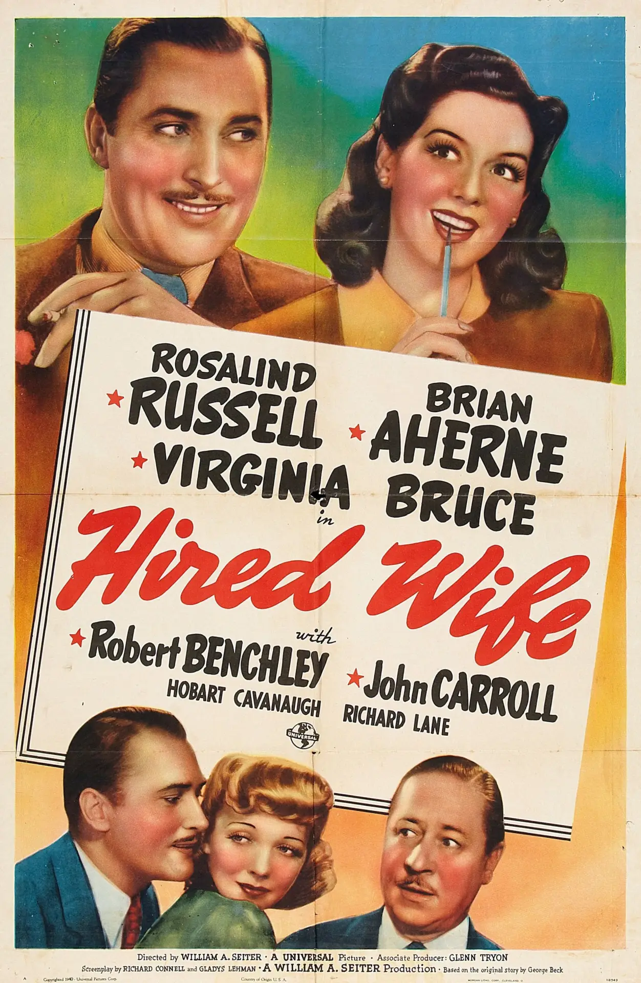 Plakat filmowy "Hired Wife"