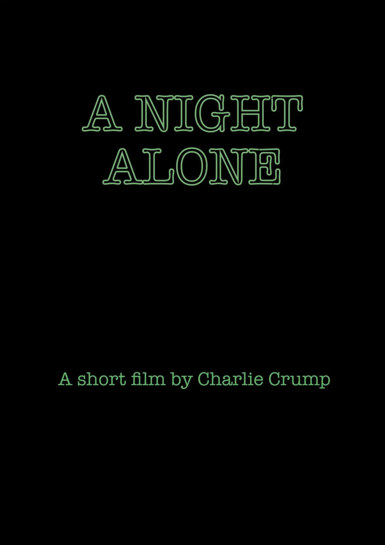 Plakat filmowy "A Night Alone"