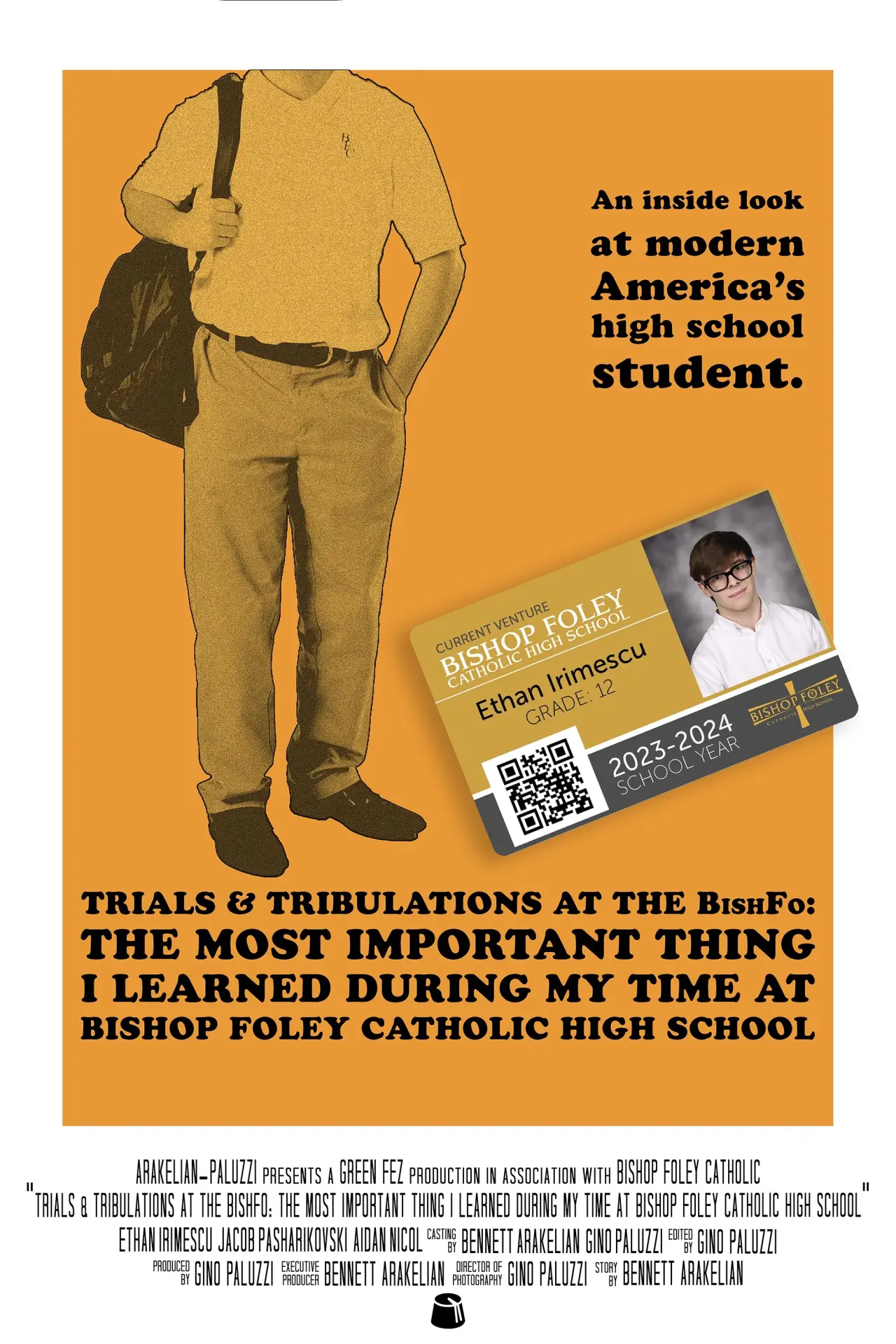Plakat filmowy "Trials & Tribulations at the Bishfo: The Most Important Thing I Learned During My Time at Bishop Foley Catholic High School"