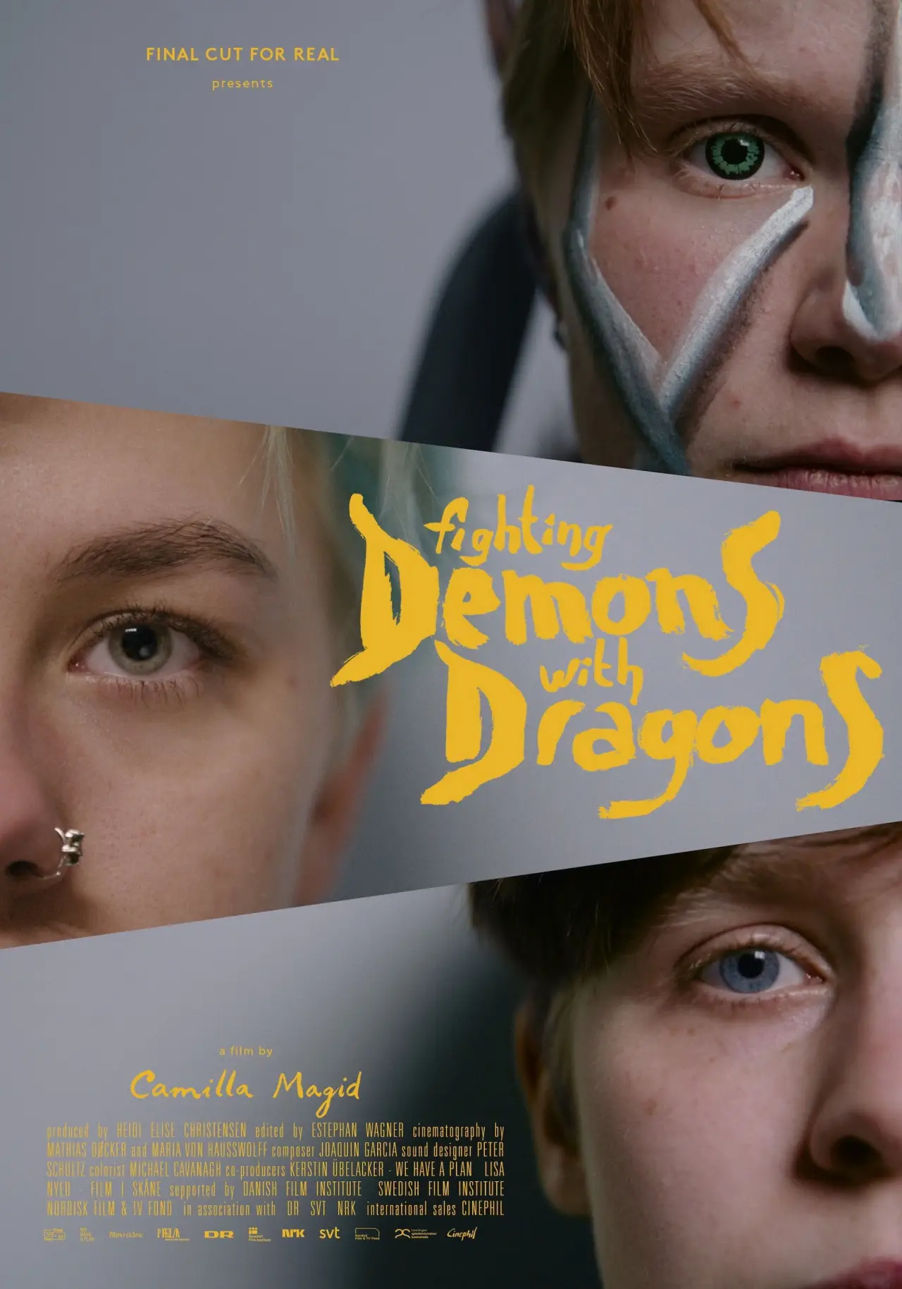 Plakat filmowy "Med drager mod dæmoner"
