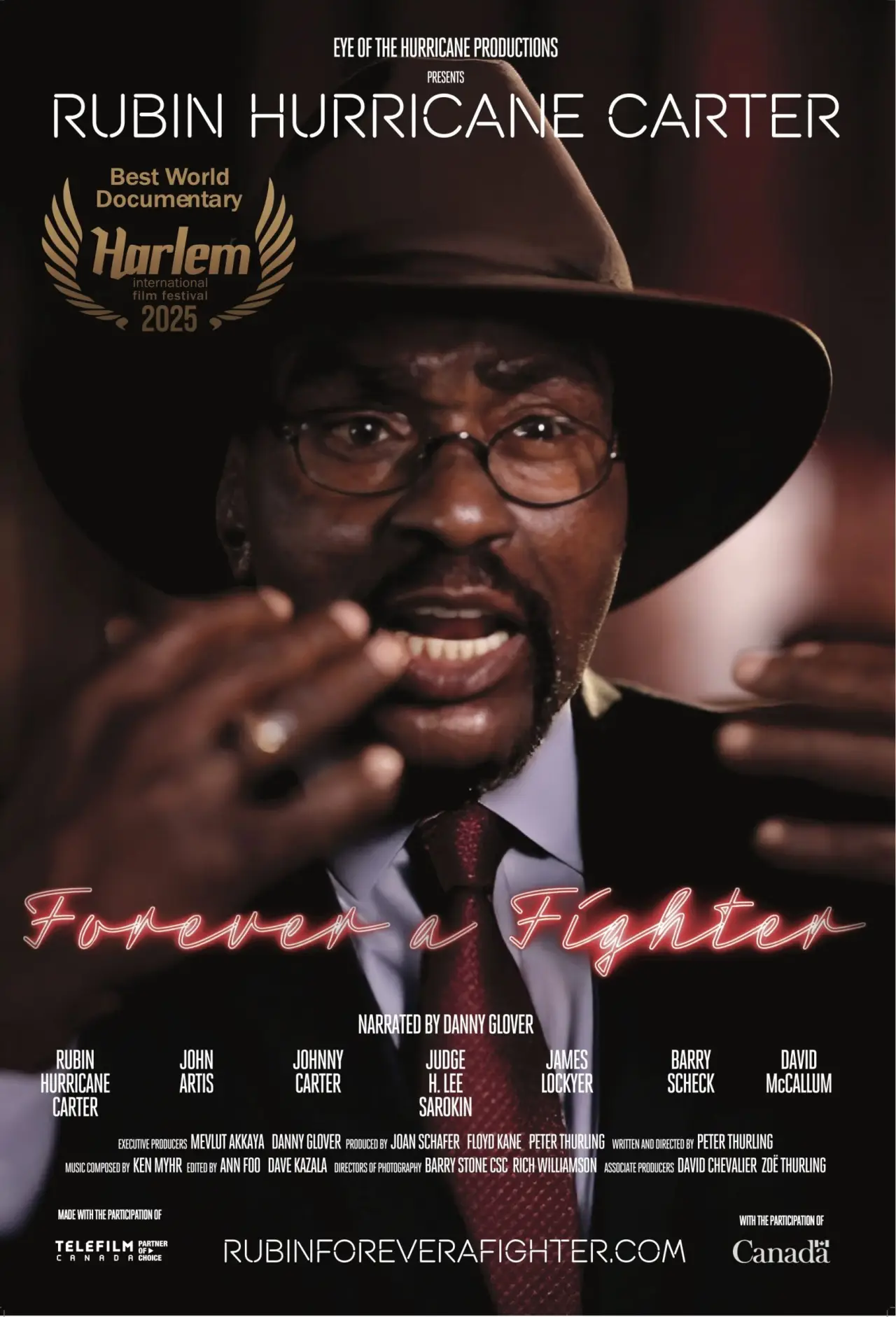 Plakat filmowy "Rubin Hurricane Carter: Forever a Fighter"